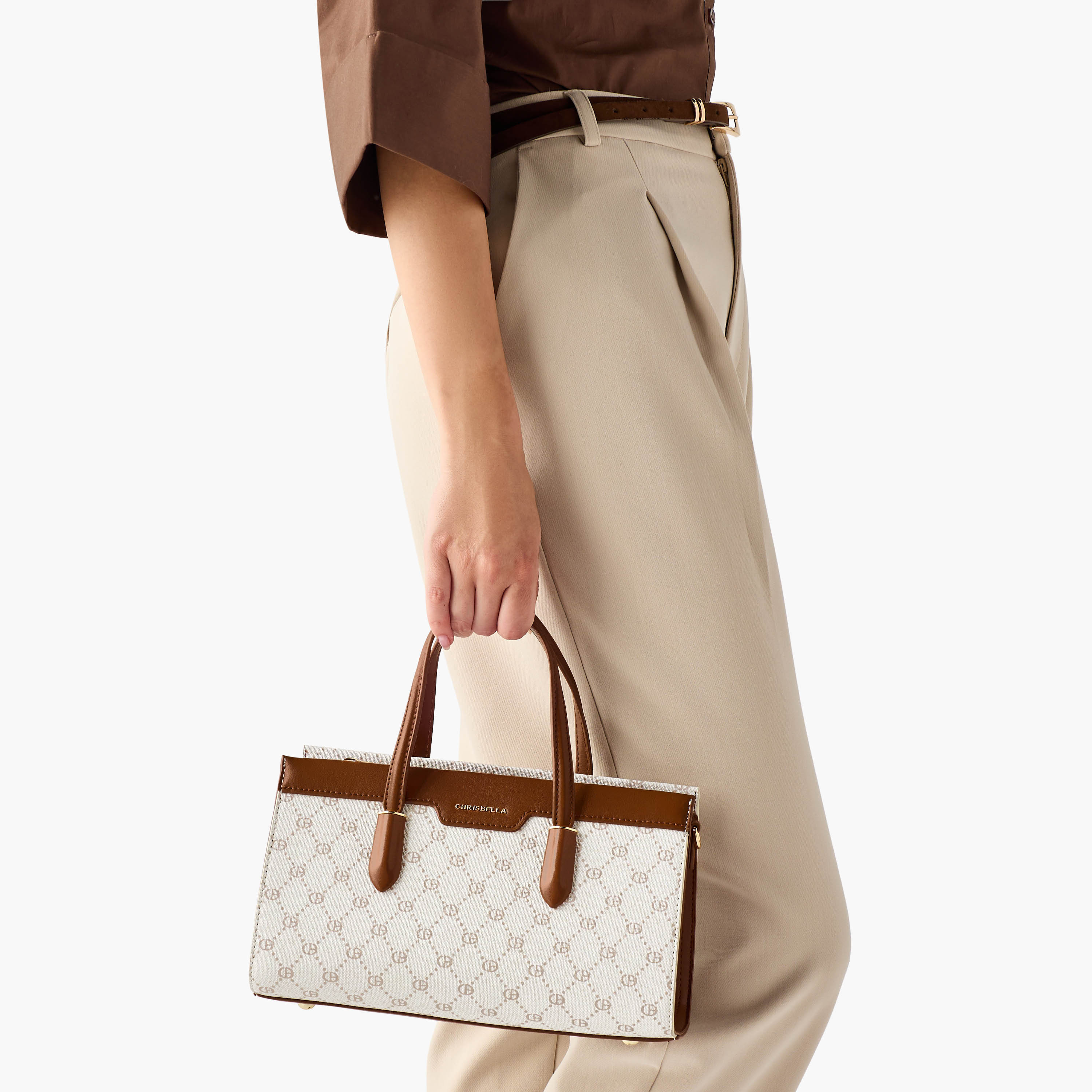 شنطة توت بطبعات مع محفظة من كريسبيلا-women-bagsandwallets-handbags-image-5