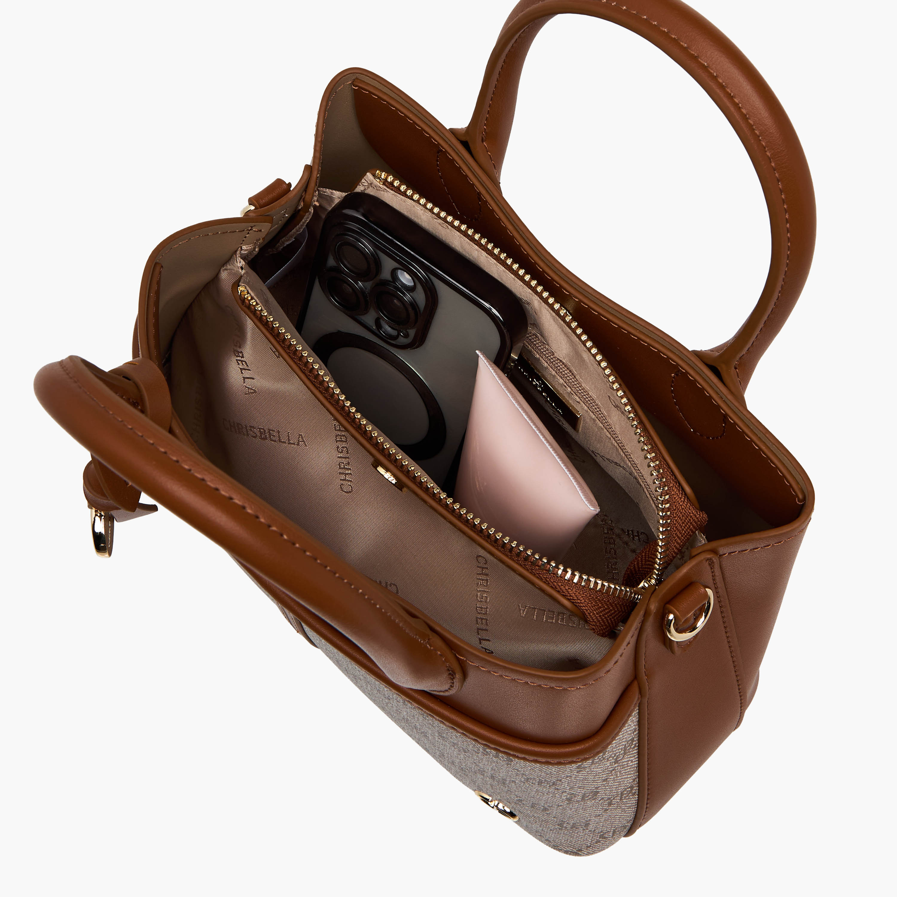 Chrisbella Monogram Print Tote Bag with Wallet-women-bagsandwallets-handbags-image-11