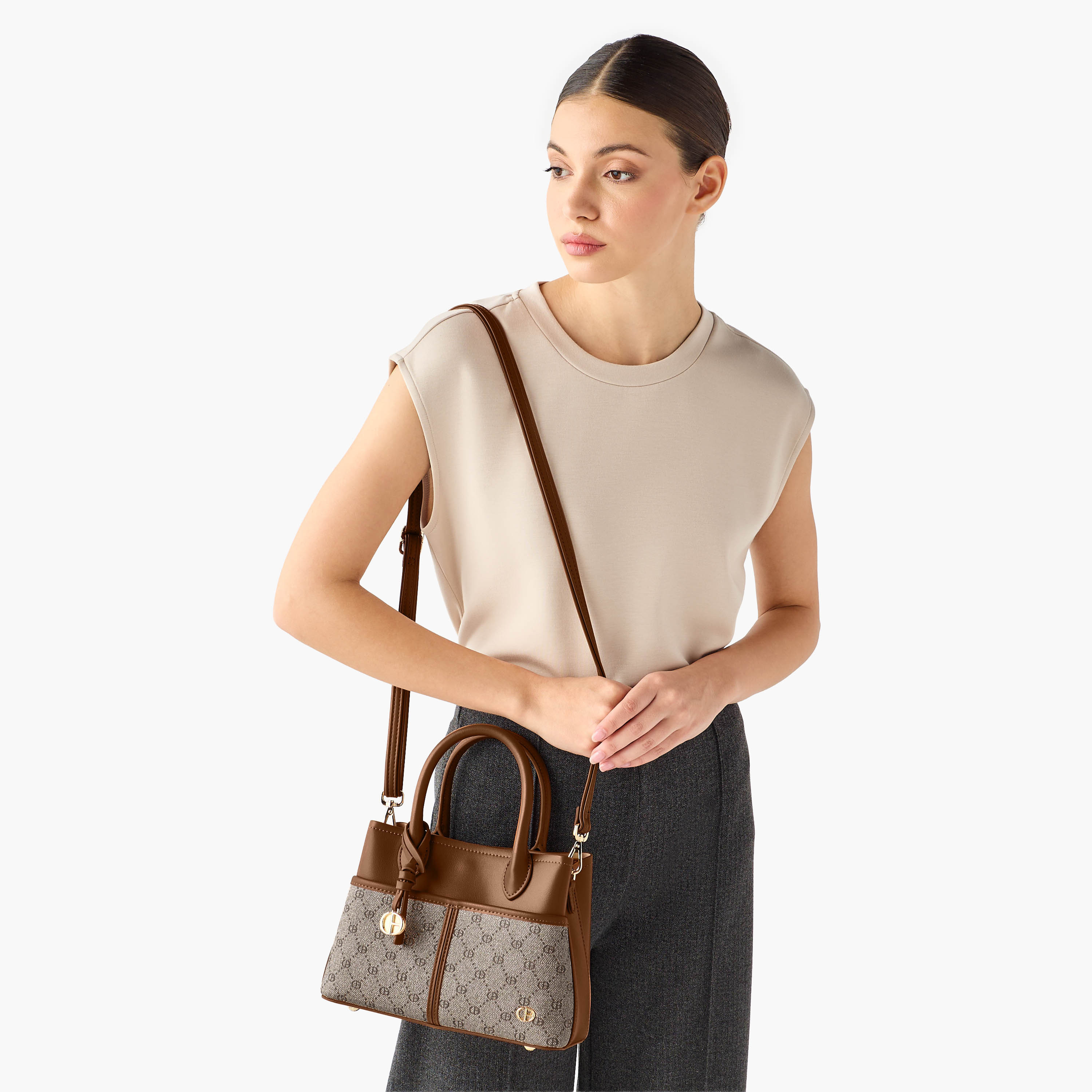 Chrisbella Monogram Print Tote Bag with Wallet-women-bagsandwallets-handbags-image-2