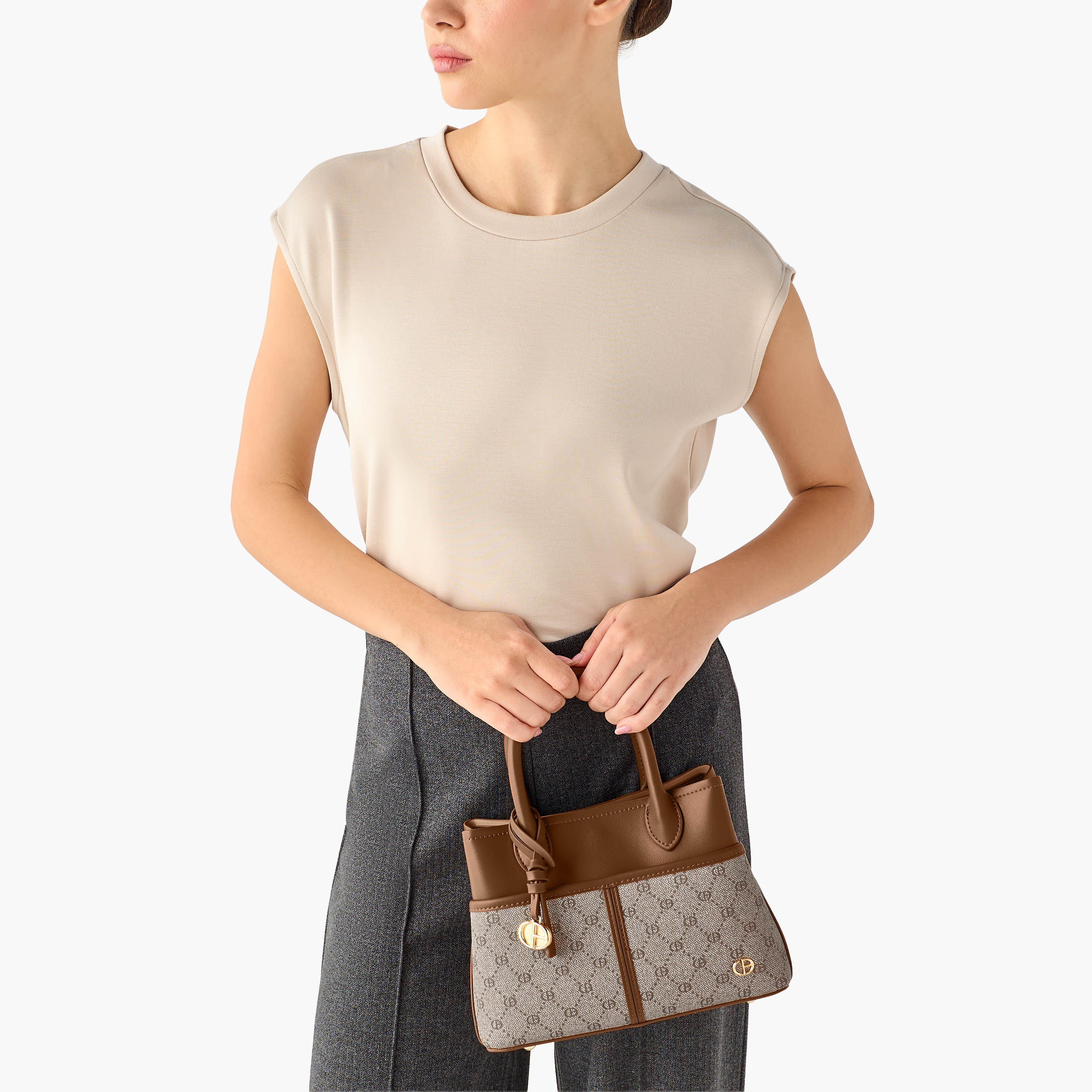 Chrisbella Monogram Print Tote Bag with Wallet-women-bagsandwallets-handbags-image-4