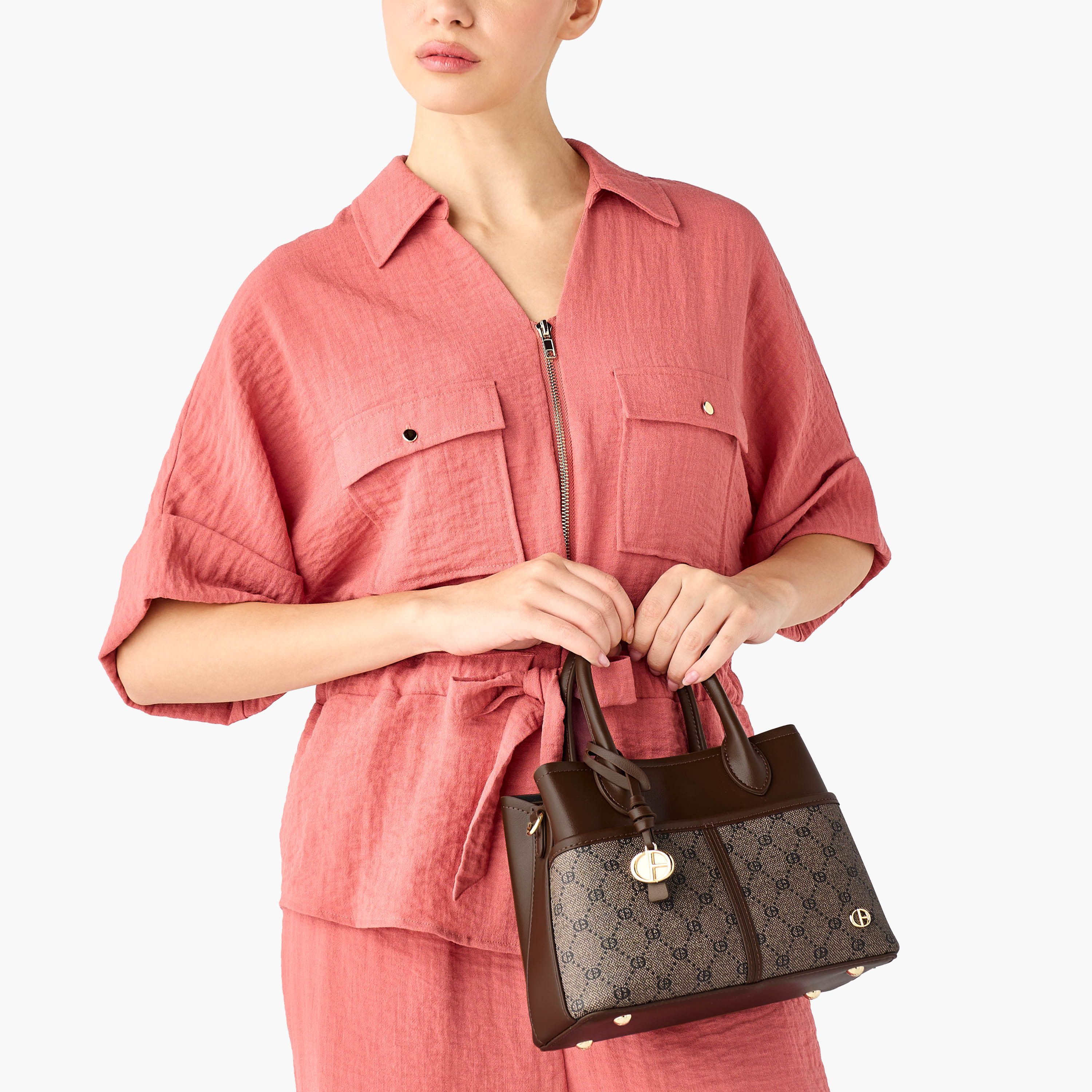 Chrisbella Monogram Print Tote Bag with Wallet-women-bagsandwallets-handbags-image-4