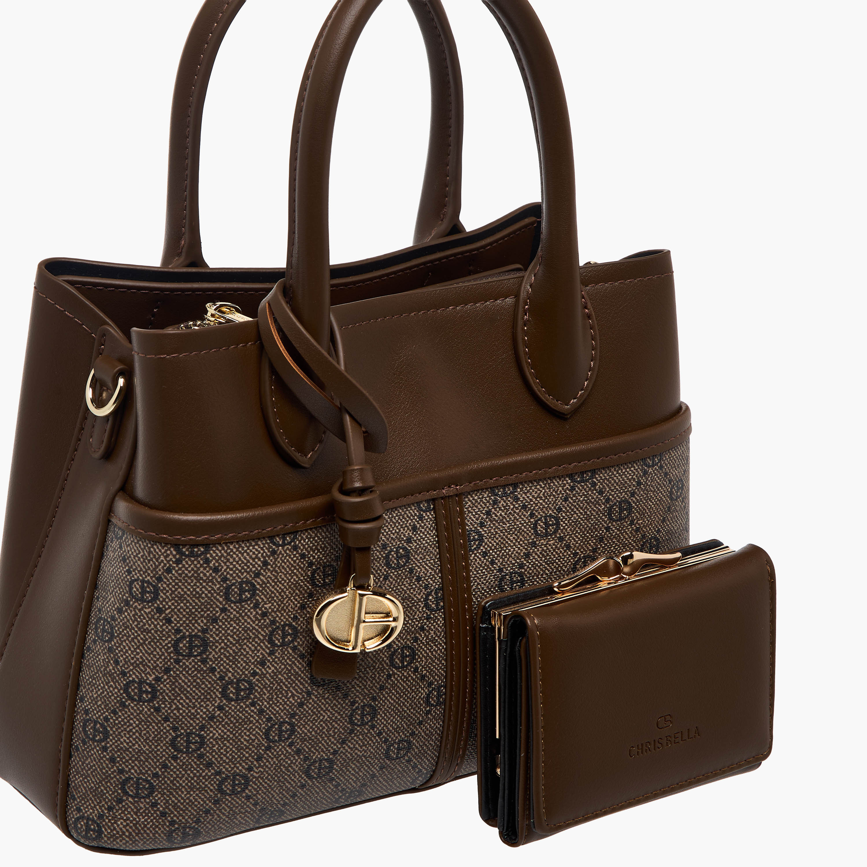 Chrisbella Monogram Print Tote Bag with Wallet-women-bagsandwallets-handbags-image-7