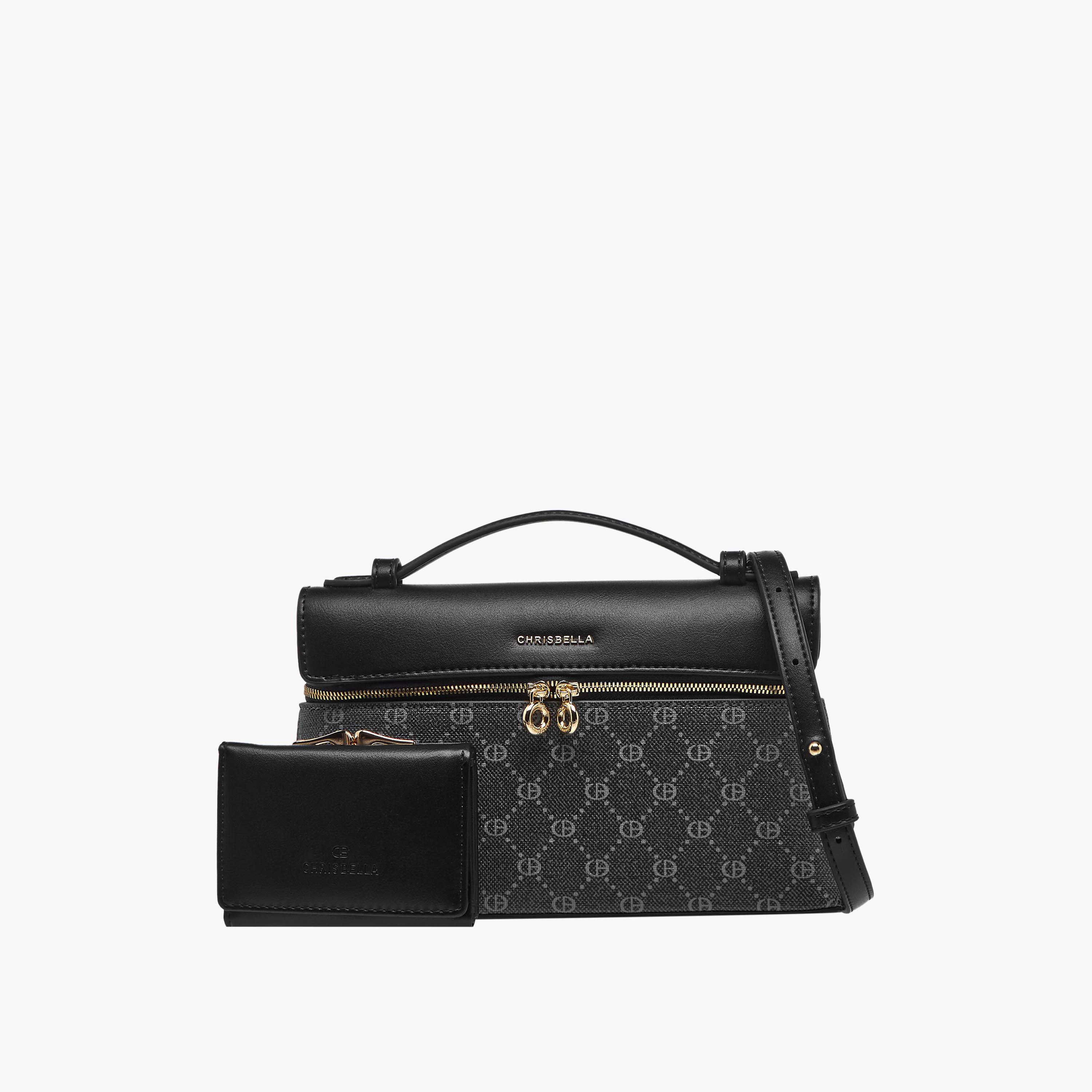 Chrisbella Monogram Print Crossbody Bag with Wallet-women-bagsandwallets-handbags-image-1