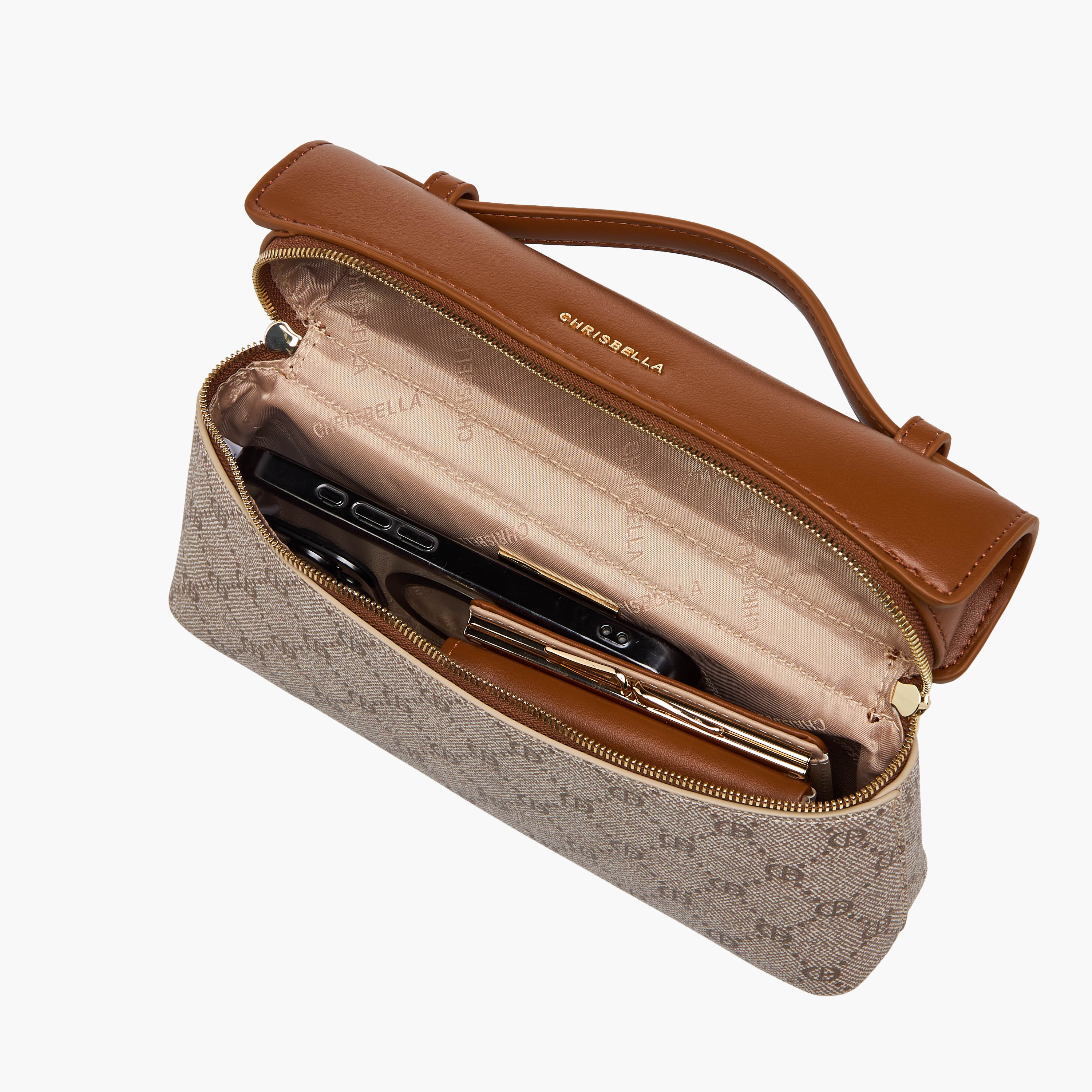 Chrisbella Monogram Print Tote Bag with Wallet-women-bagsandwallets-handbags-image-11