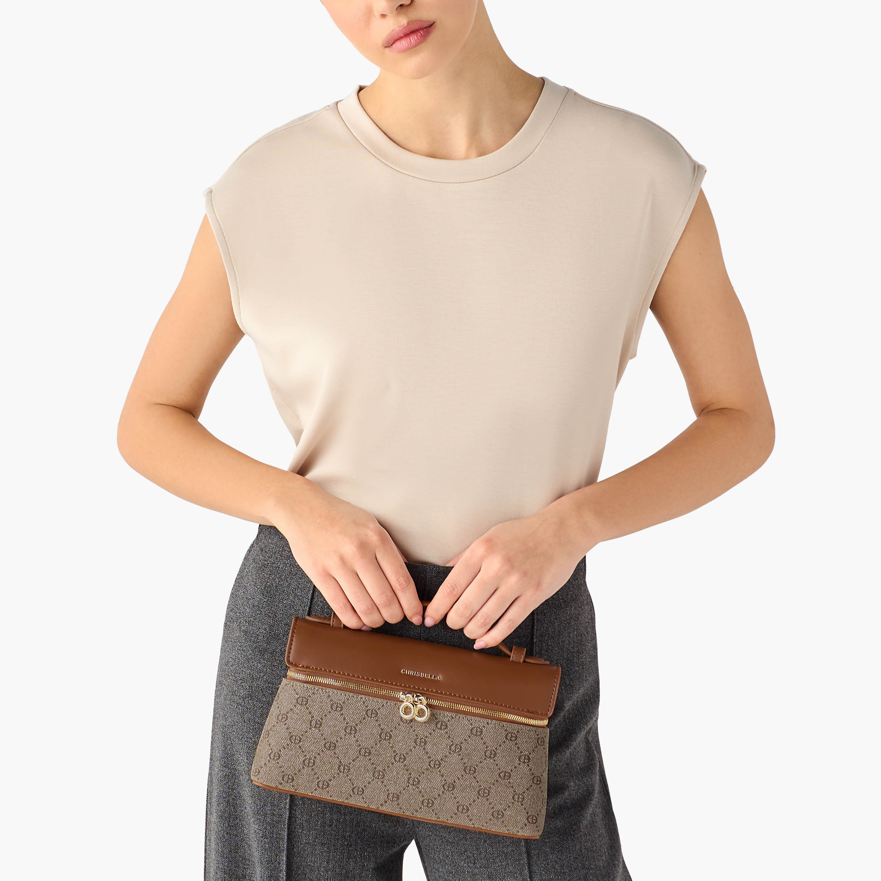 Chrisbella Monogram Print Tote Bag with Wallet-women-bagsandwallets-handbags-image-2
