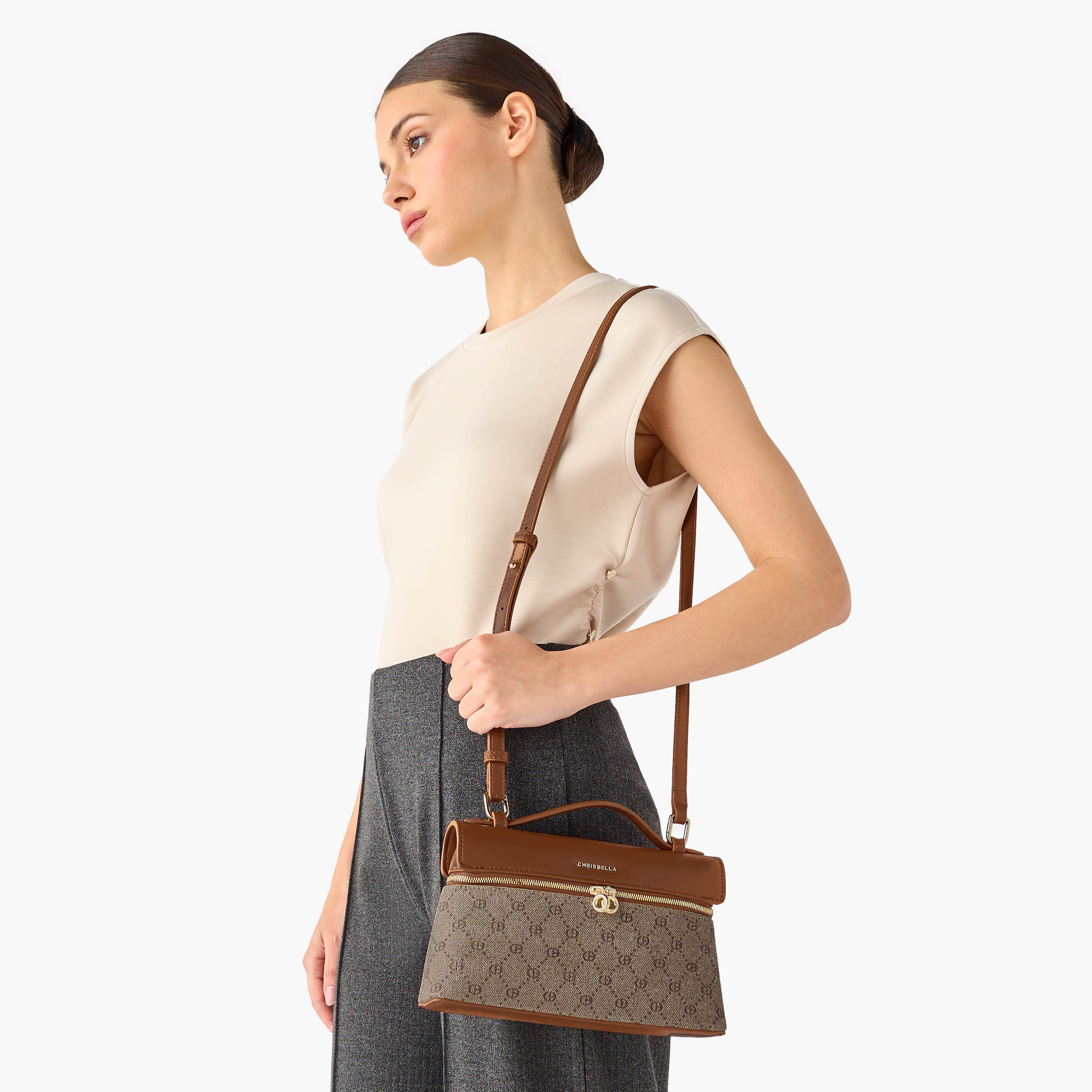 Chrisbella Monogram Print Tote Bag with Wallet-women-bagsandwallets-handbags-image-4