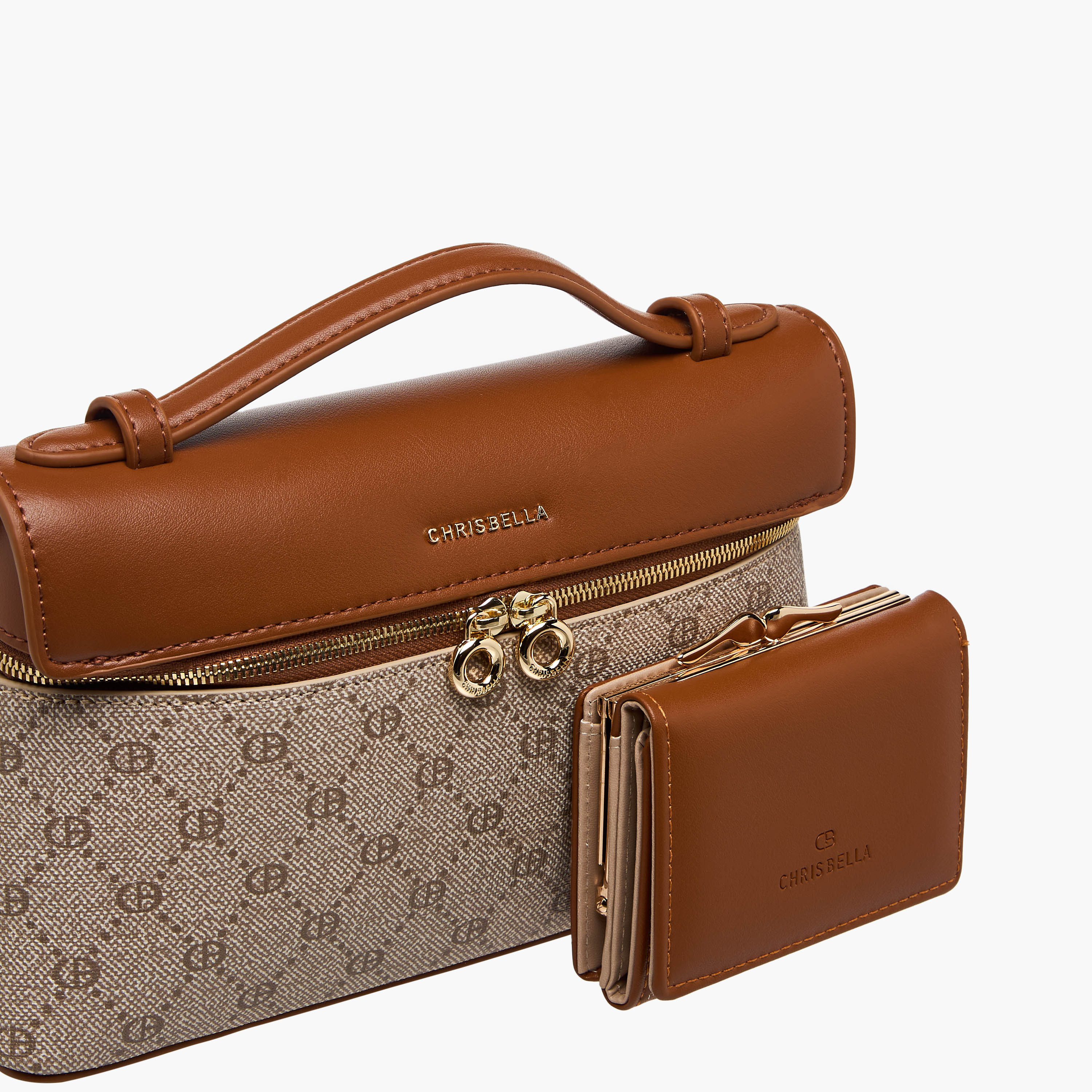 Chrisbella Monogram Print Tote Bag with Wallet-women-bagsandwallets-handbags-image-7