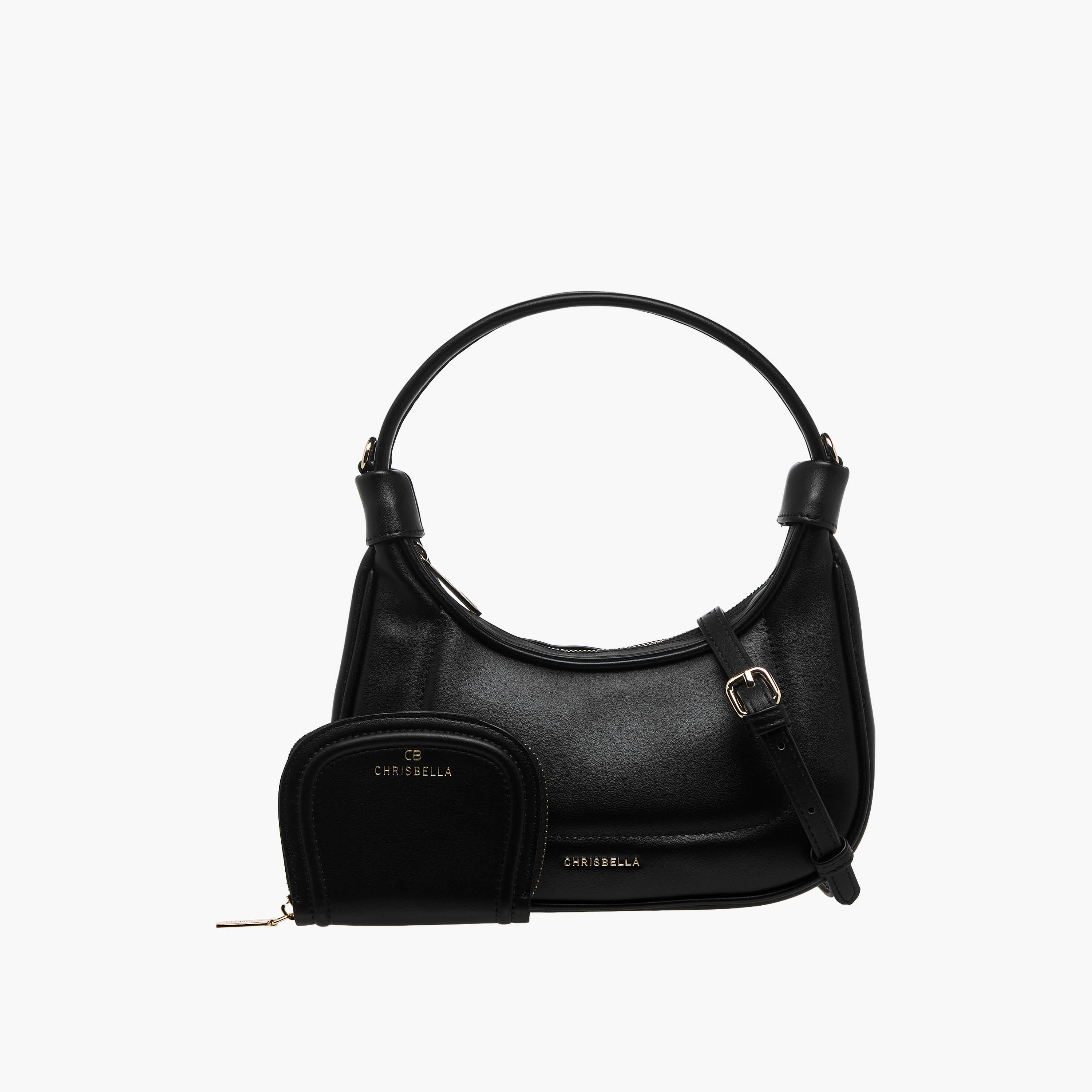 Chrisbella Monotone Baguette Bag with Wallet-women-bagsandwallets-handbags-image-1