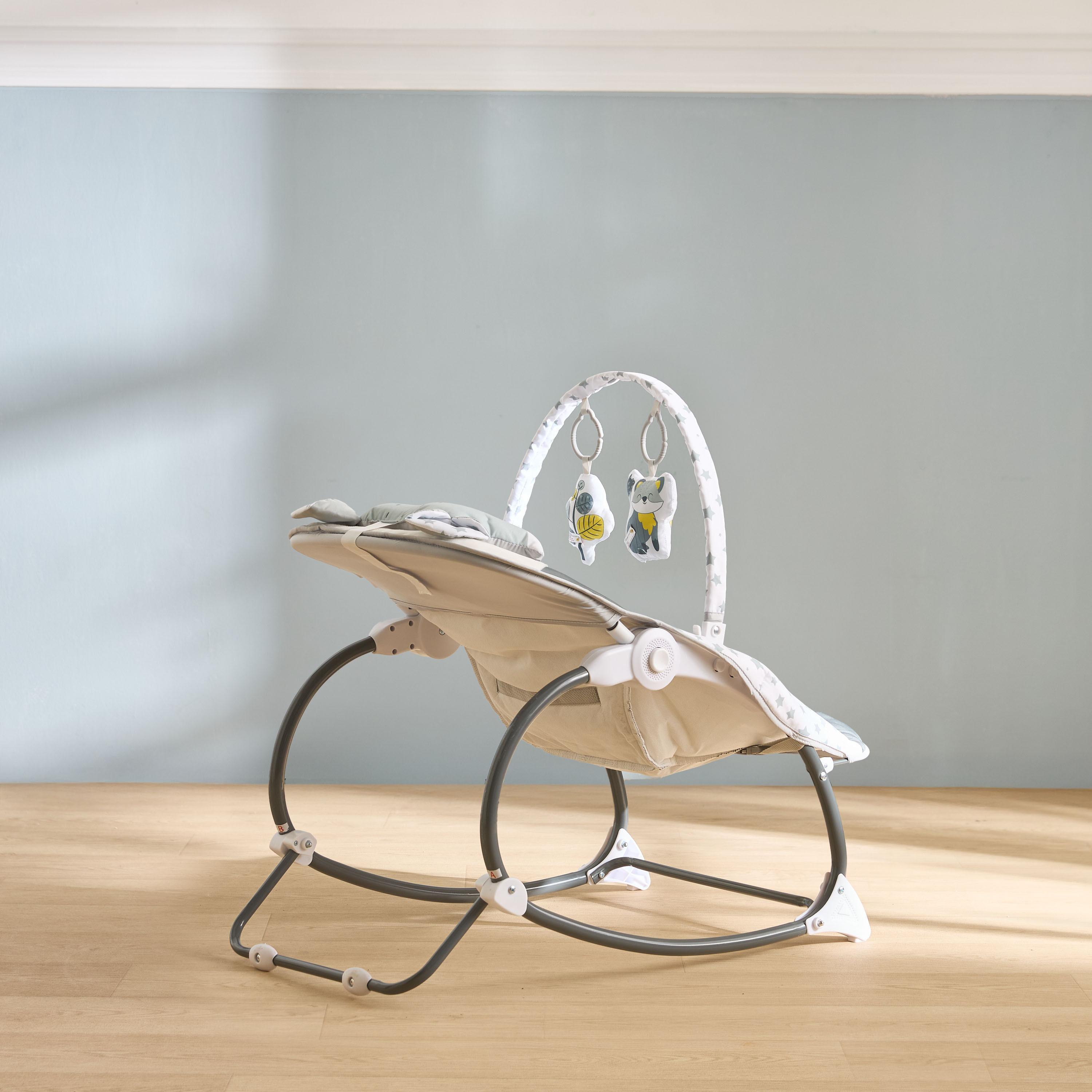 Juniors Fox Applique Baby Rocker with Toy Bar-baby-infantactivity-rockers-image-6