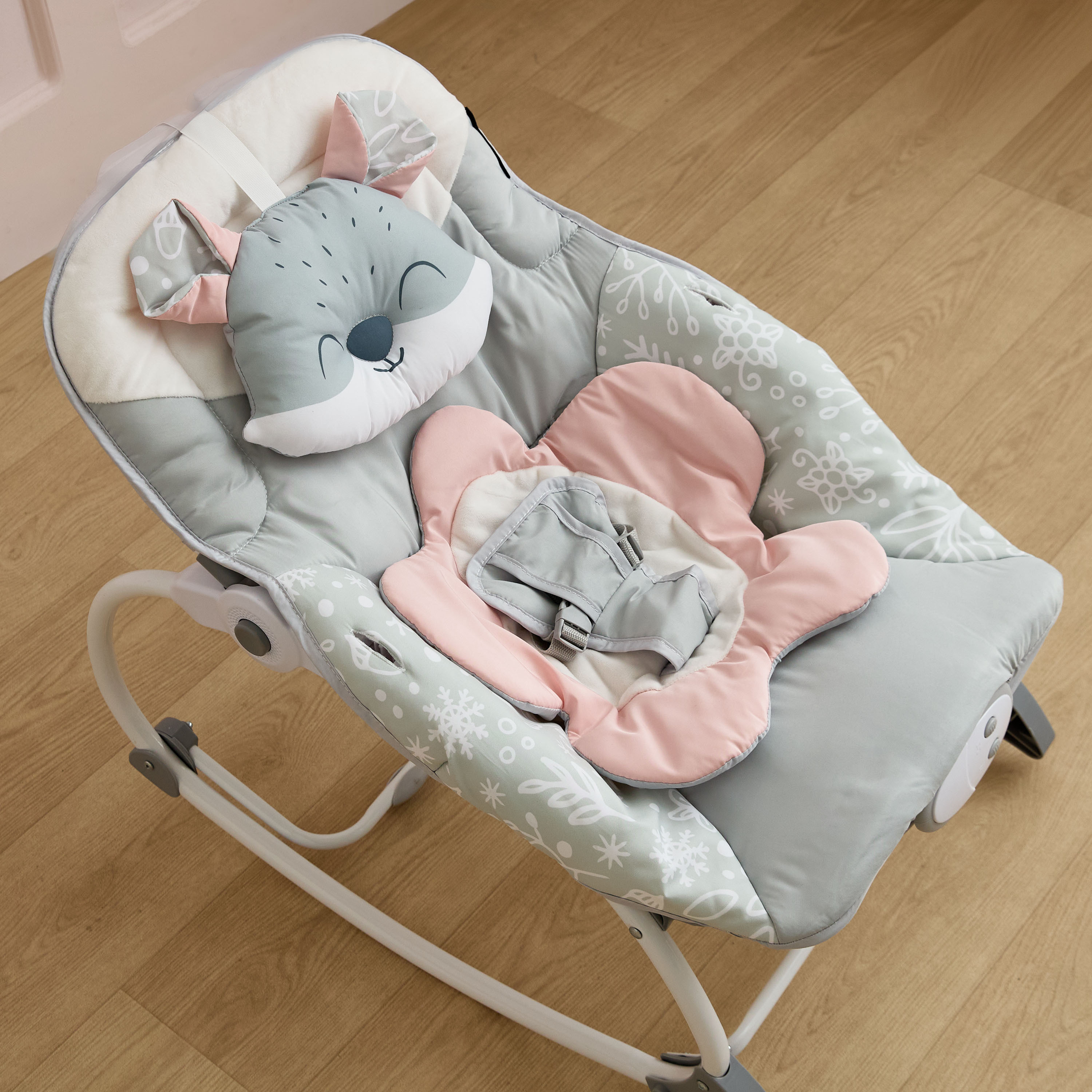 Juniors Fox Applique Baby Rocker with Toy Bar-baby-infantactivity-rockers-image-7