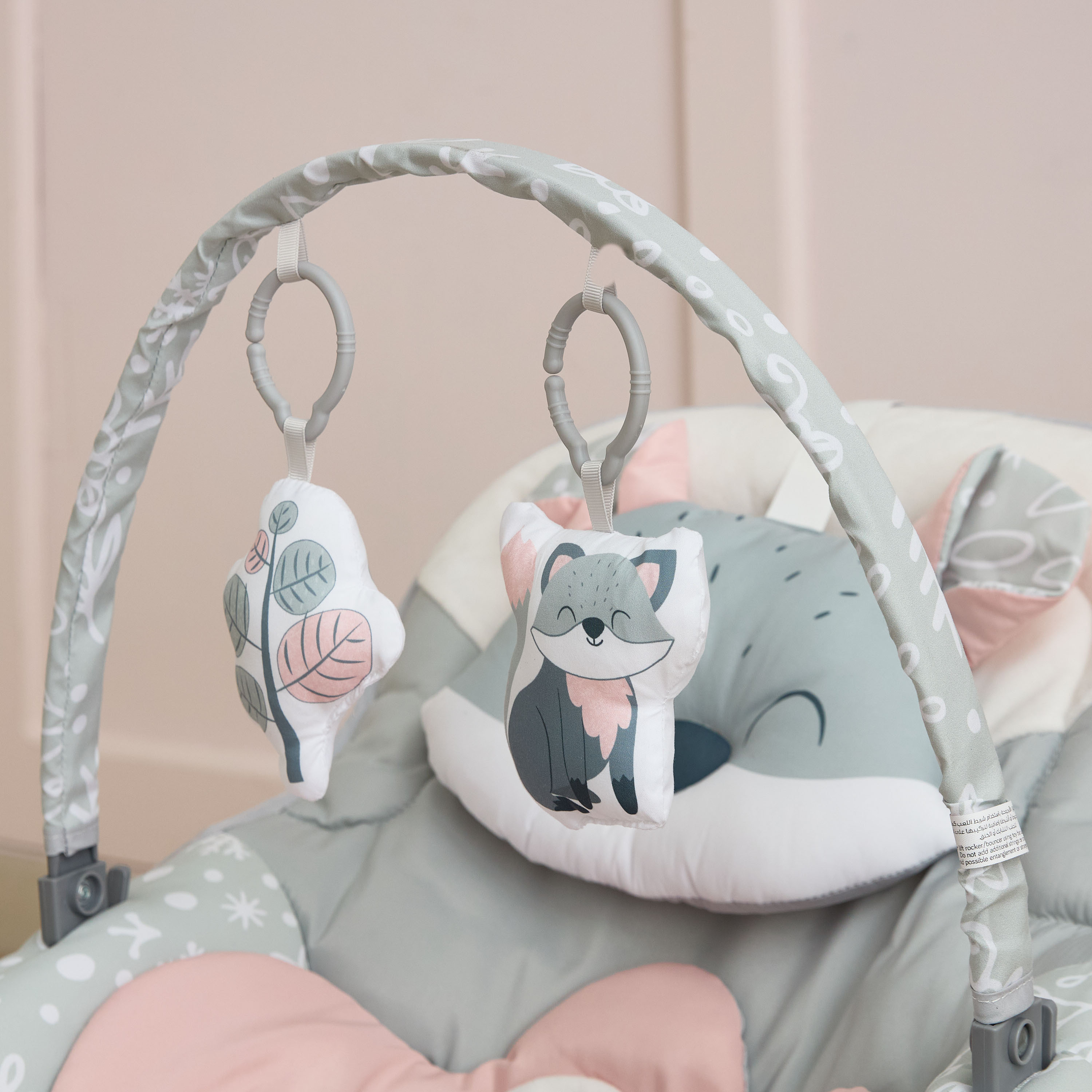 Juniors Fox Applique Baby Rocker with Toy Bar-baby-infantactivity-rockers-image-8
