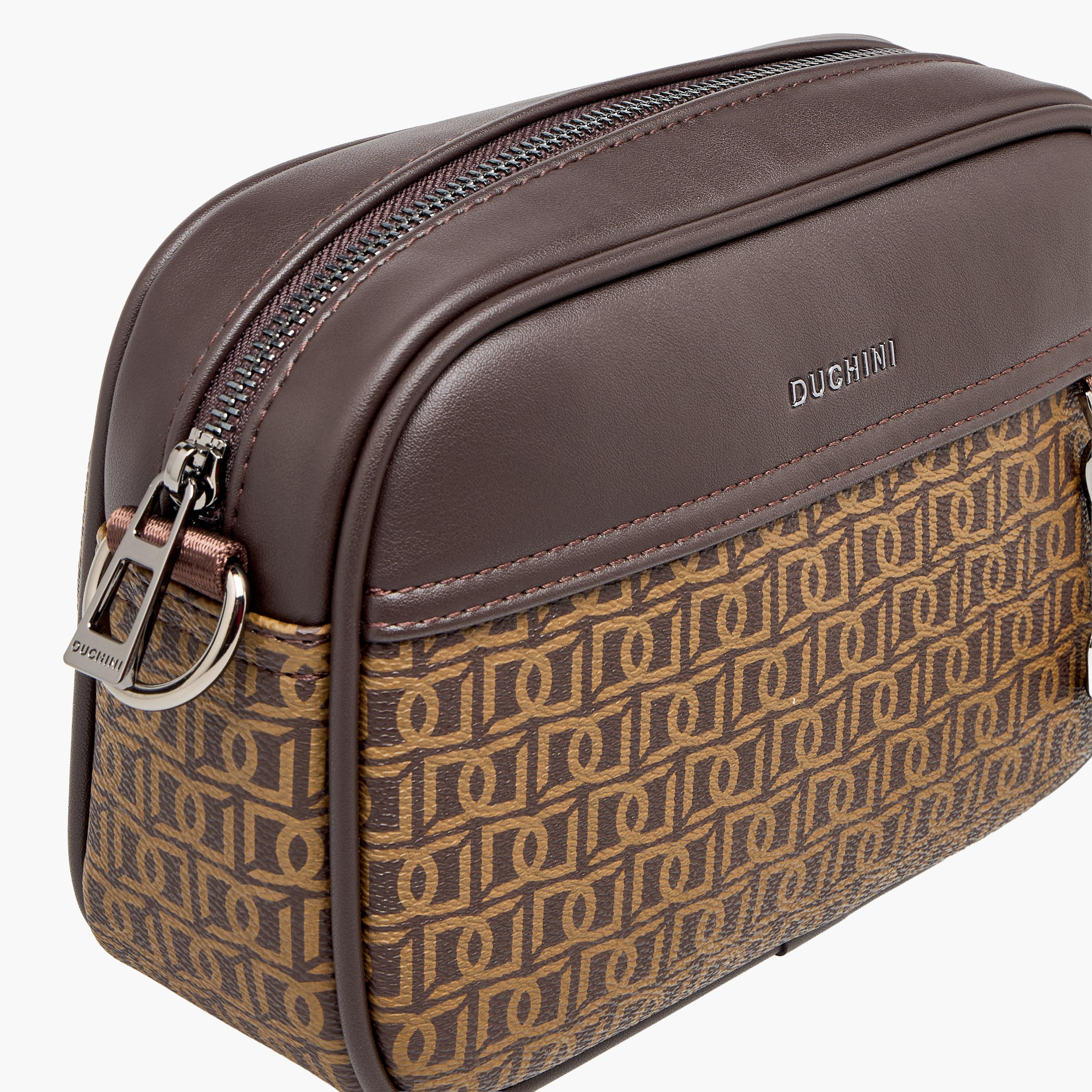Duchini Men Monogram Print Crossbody Bag-men-bags-image-5
