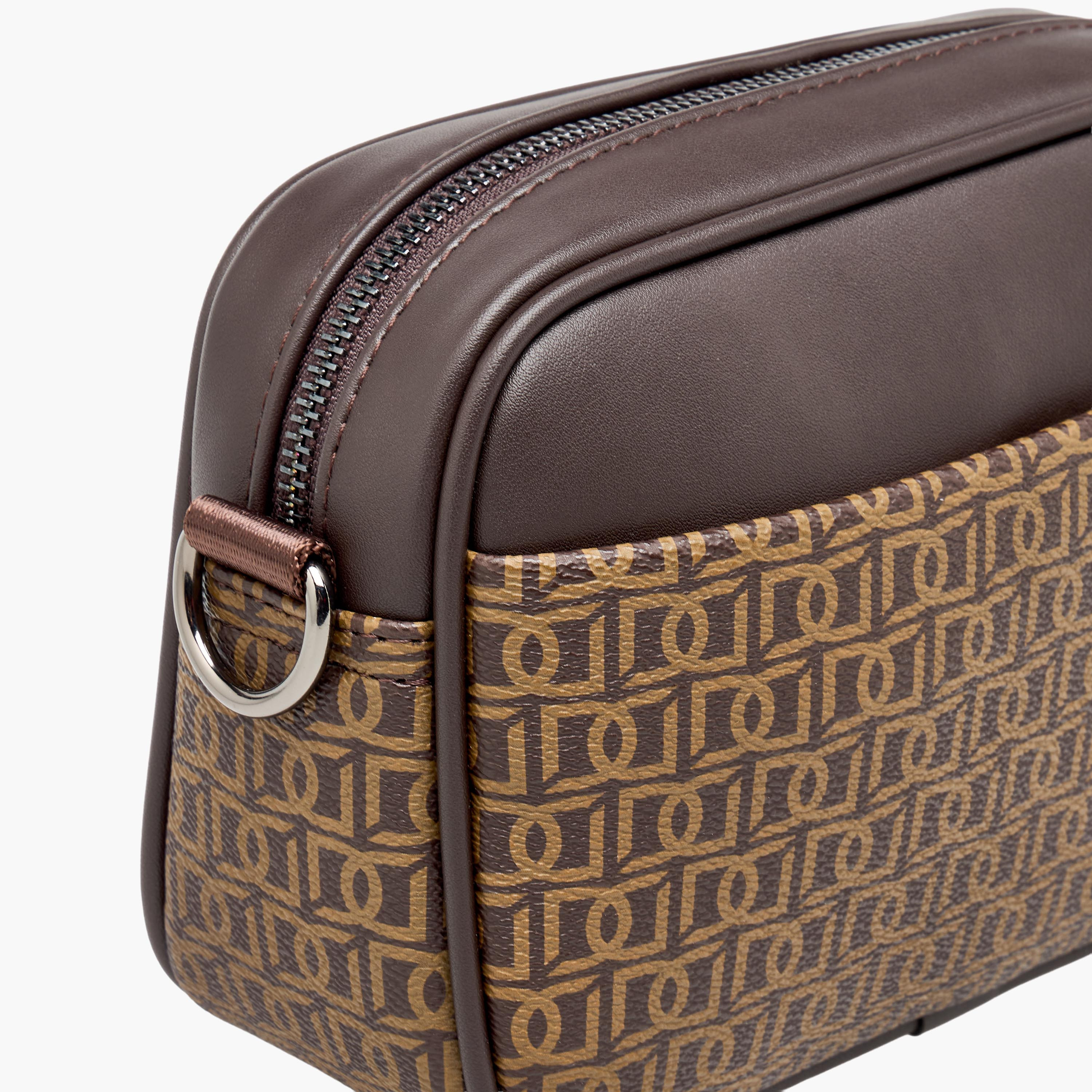 Duchini Men Monogram Print Crossbody Bag-men-bags-image-6