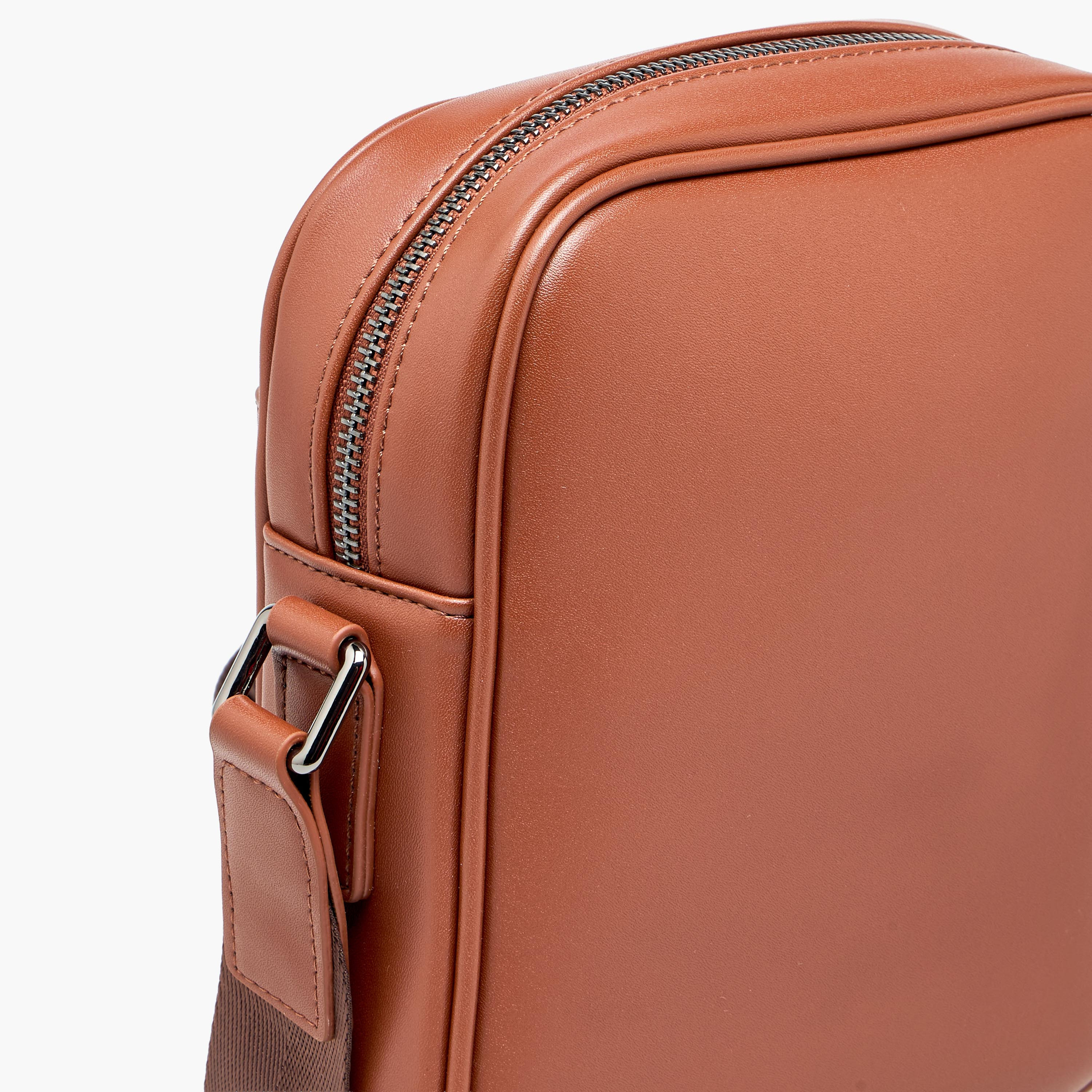Duchini Men Monogram Textured Crossbody Bag-men-bags-image-7