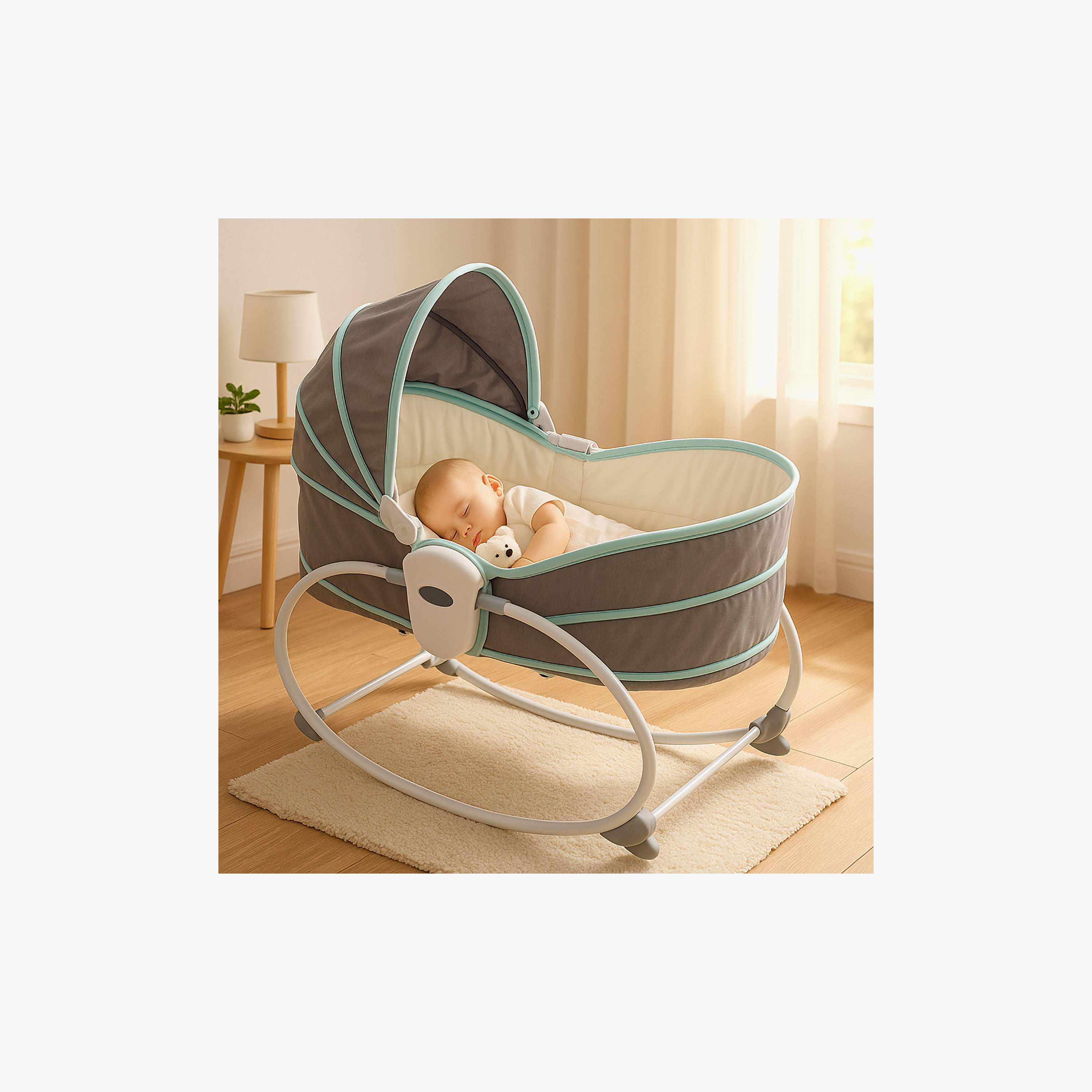 Kikibebe 5-in-1 Cozy Rocker Bassinet-baby-nursery-furniture-cribsandbeds-bassinets-image-2