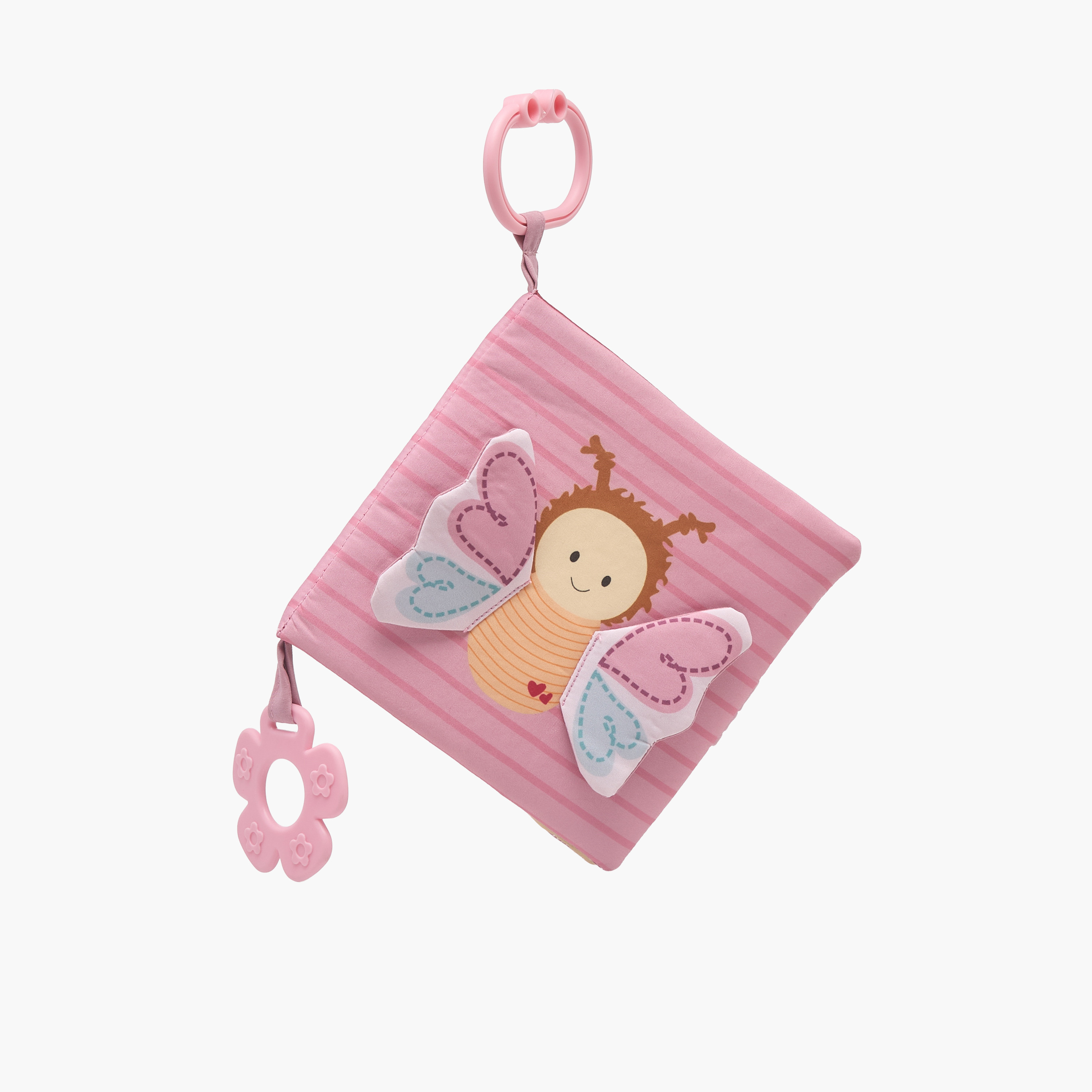 Juniors Crinkle Book Stroller Toy with Butterfly Applique-baby-gear-travelaccessories-image-1