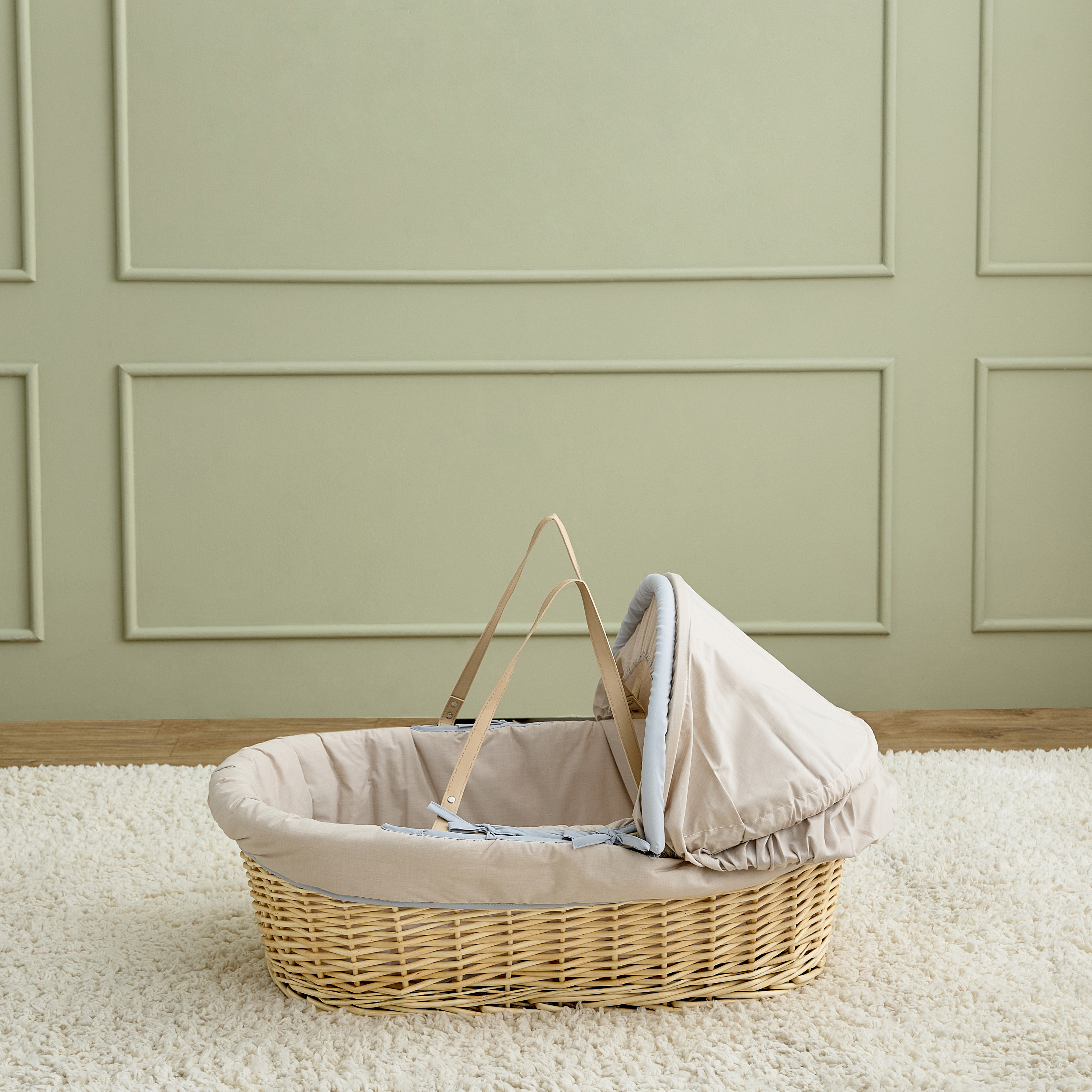 Juniors Eddie Baby Moses Basket with Sun Canopy, Up to 6 months-baby-nursery-furniture-mosesbaskets-image-3