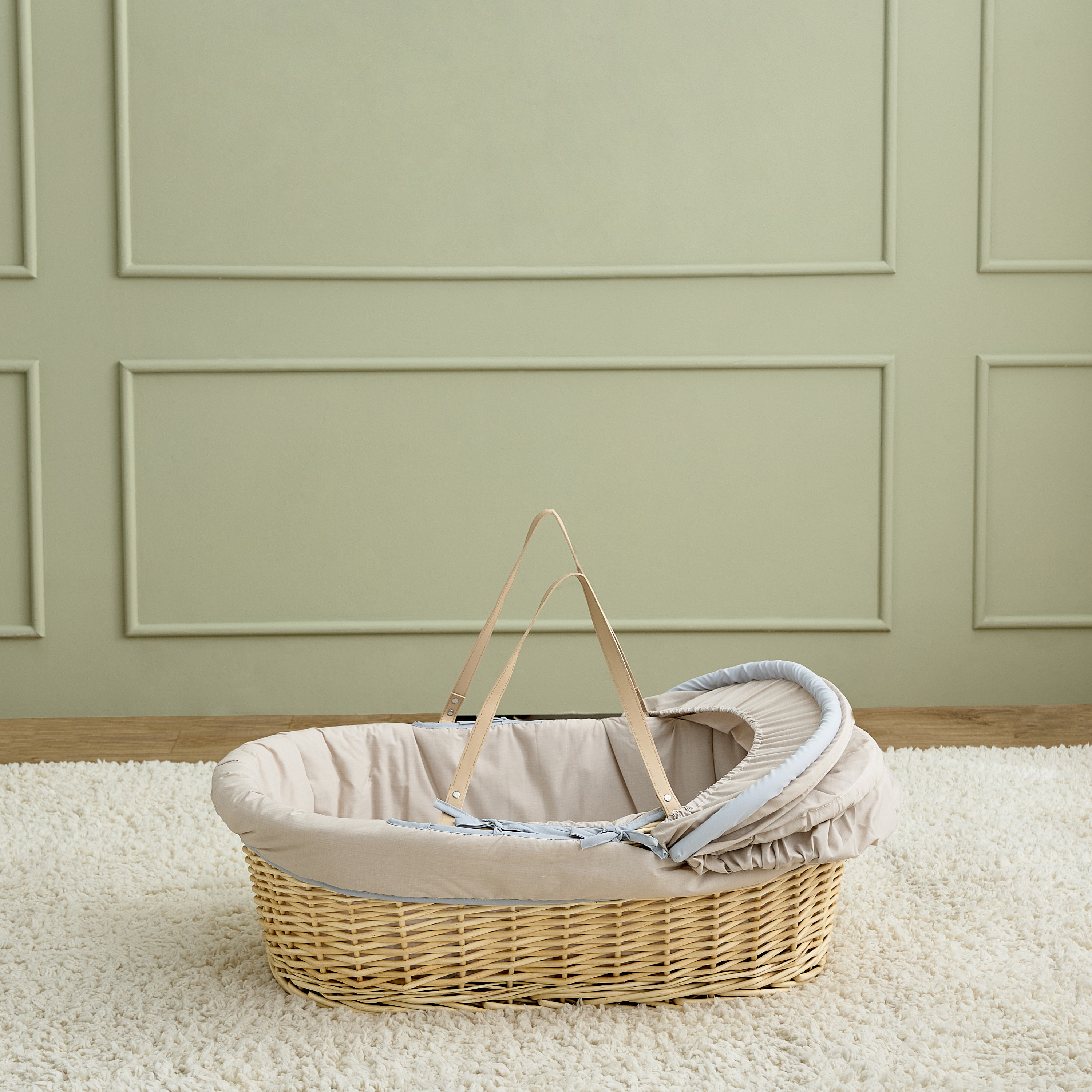 Juniors Eddie Baby Moses Basket with Sun Canopy, Up to 6 months-baby-nursery-furniture-mosesbaskets-image-4