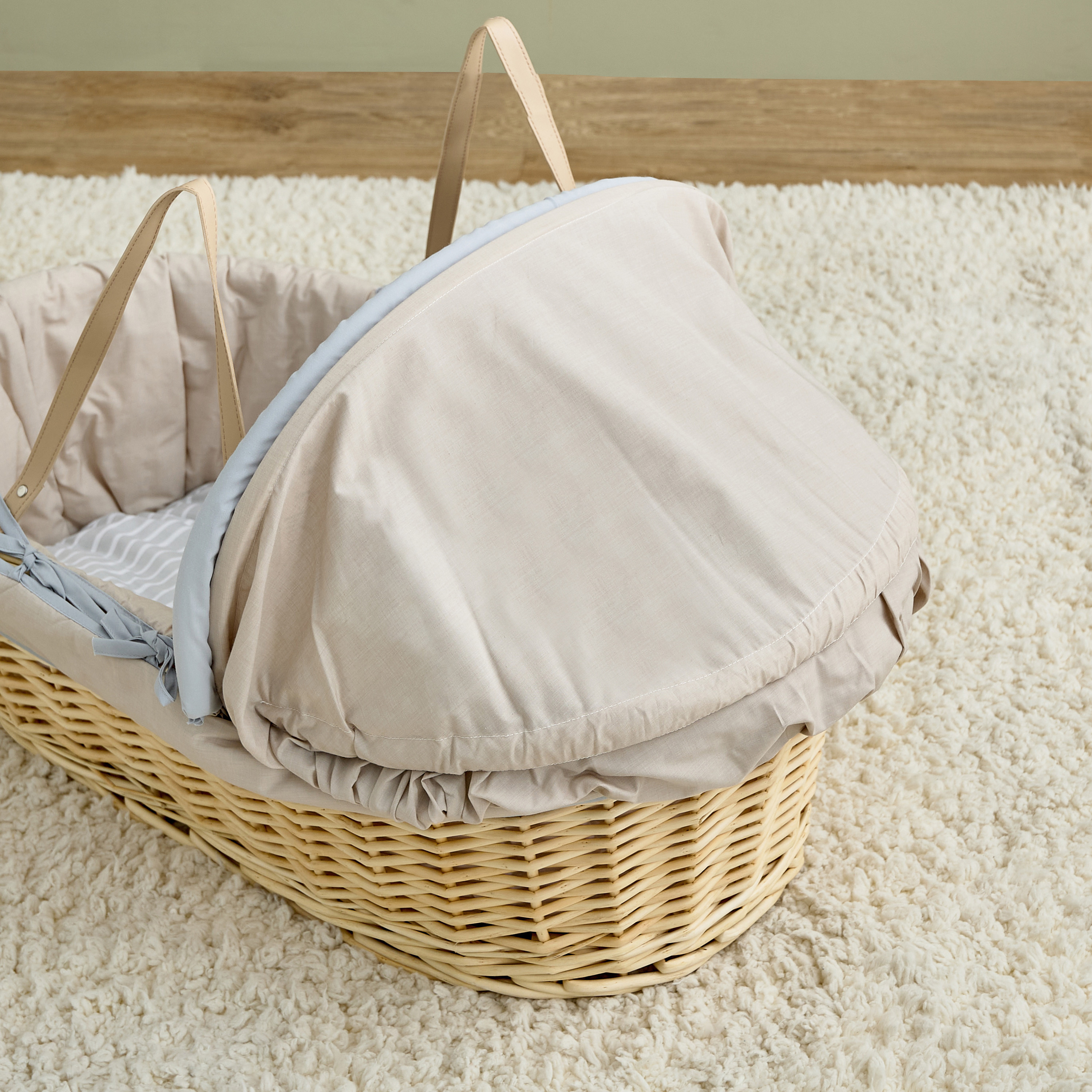 Juniors Eddie Baby Moses Basket with Sun Canopy, Up to 6 months-baby-nursery-furniture-mosesbaskets-image-6