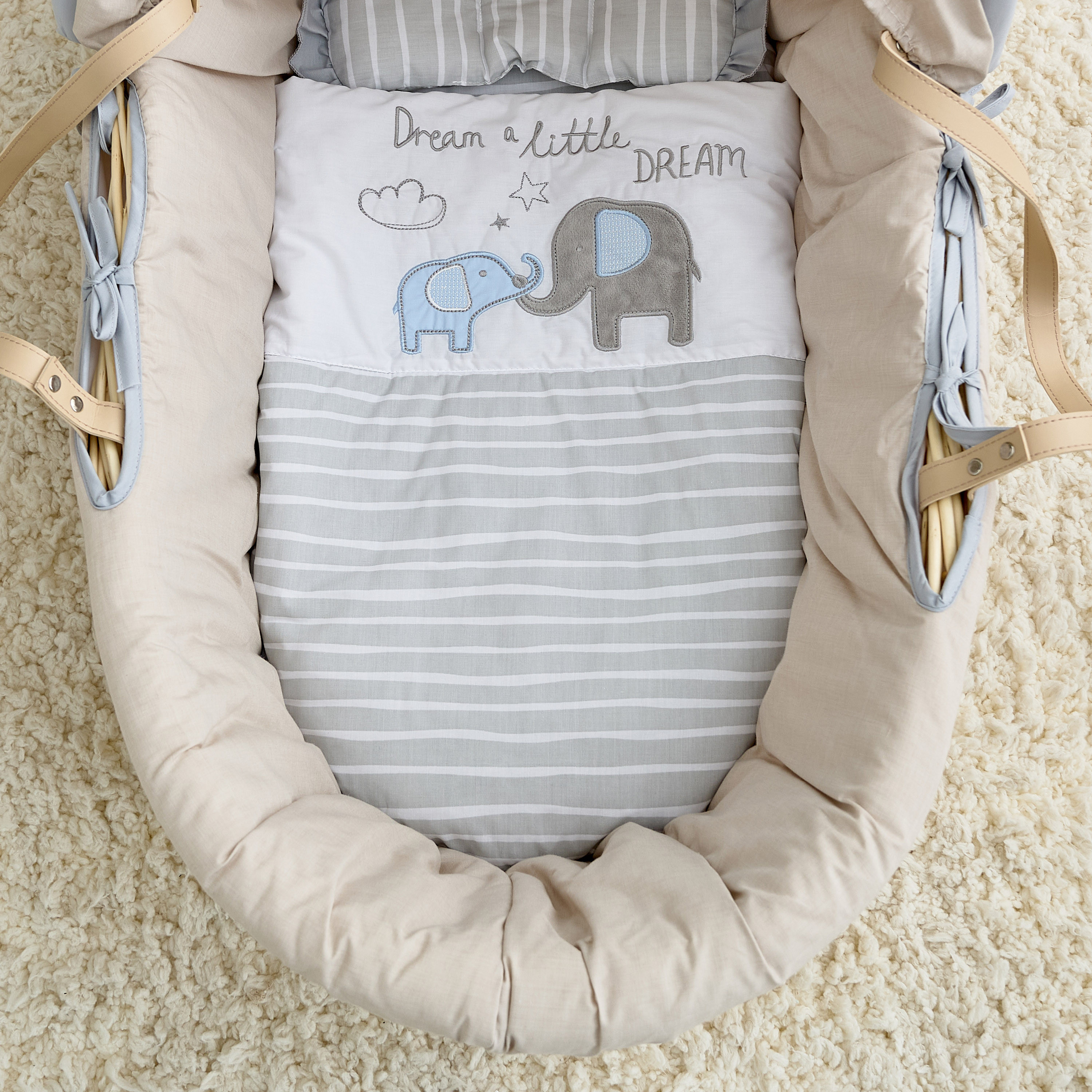 Juniors Eddie Baby Moses Basket with Sun Canopy, Up to 6 months-baby-nursery-furniture-mosesbaskets-image-8