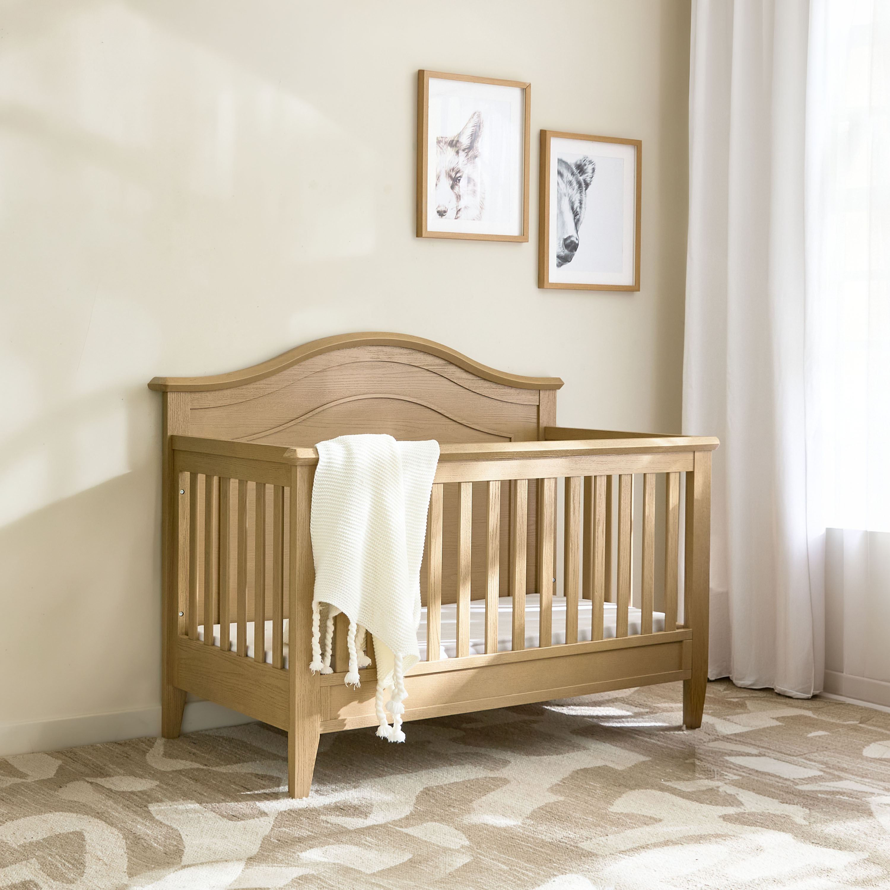 Giggles Atlas Crib with 2-in-1 Convertible Design and Adjustable Height (Up to 6 years)-baby-nursery-furniture-cribsandbeds-babycribs-image-1