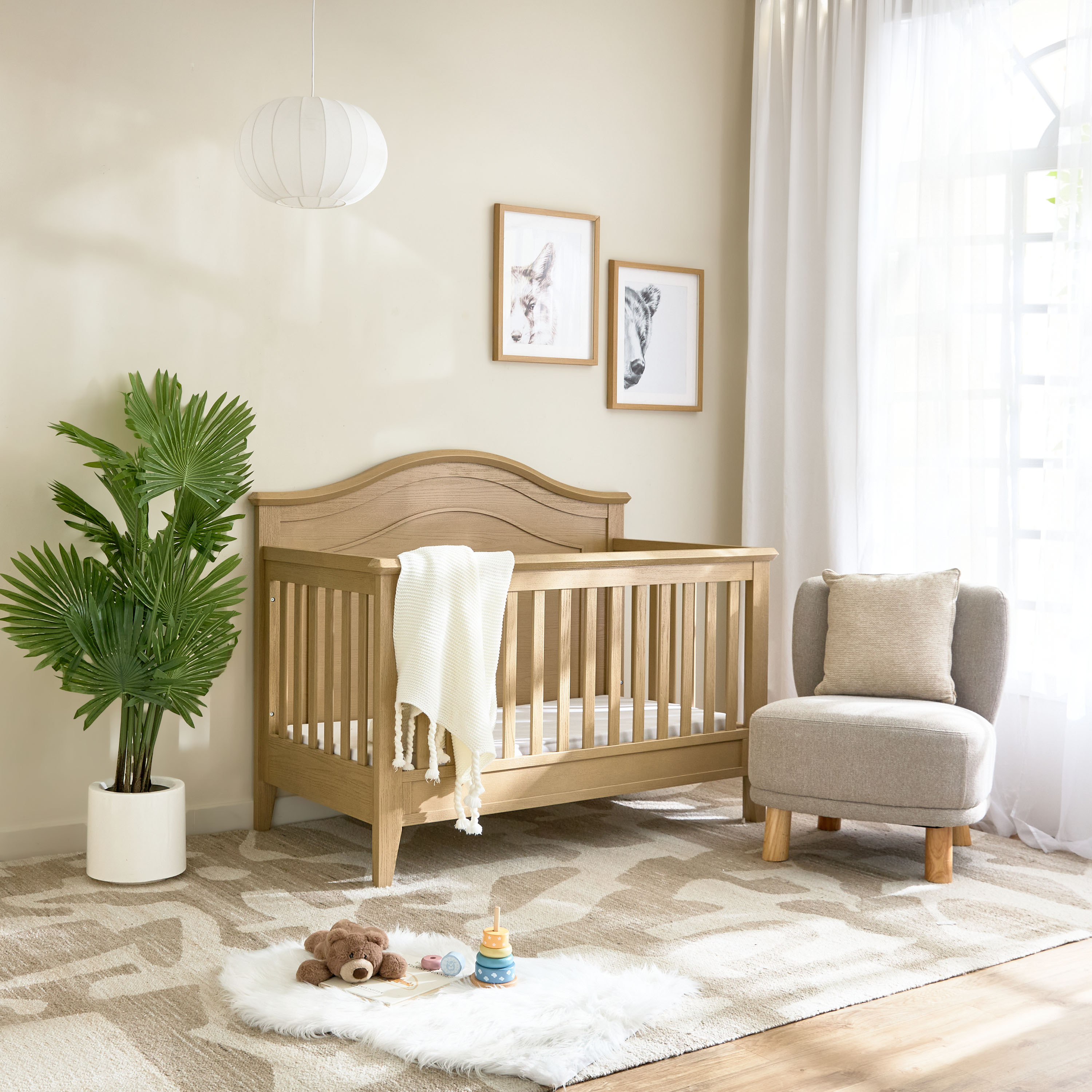 Giggles Atlas Crib with 2-in-1 Convertible Design and Adjustable Height (Up to 6 years)-baby-nursery-furniture-cribsandbeds-babycribs-image-14