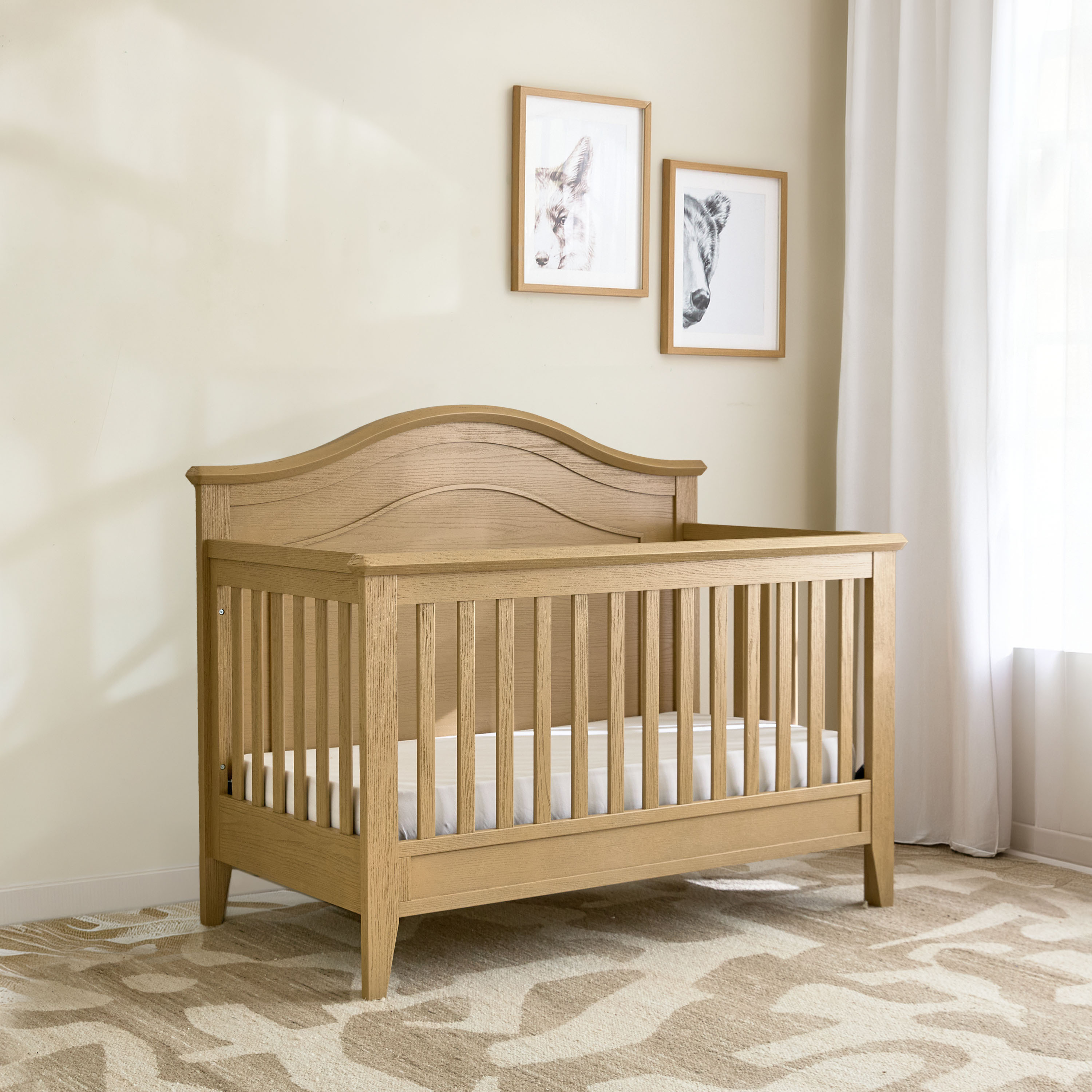 Giggles Atlas Crib with 2-in-1 Convertible Design and Adjustable Height (Up to 6 years)-baby-nursery-furniture-cribsandbeds-babycribs-image-3