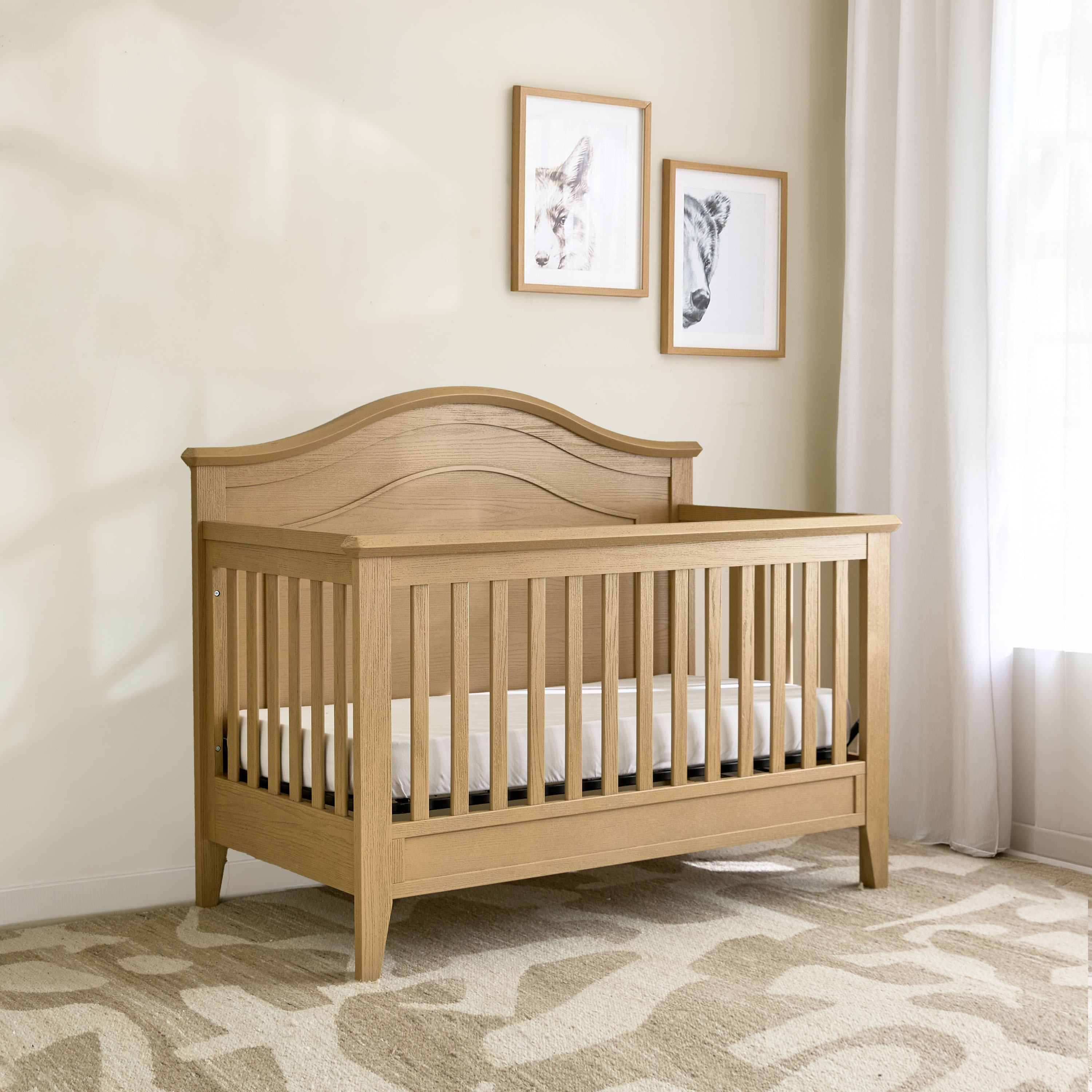 Giggles Atlas Crib with 2-in-1 Convertible Design and Adjustable Height (Up to 6 years)-baby-nursery-furniture-cribsandbeds-babycribs-image-4