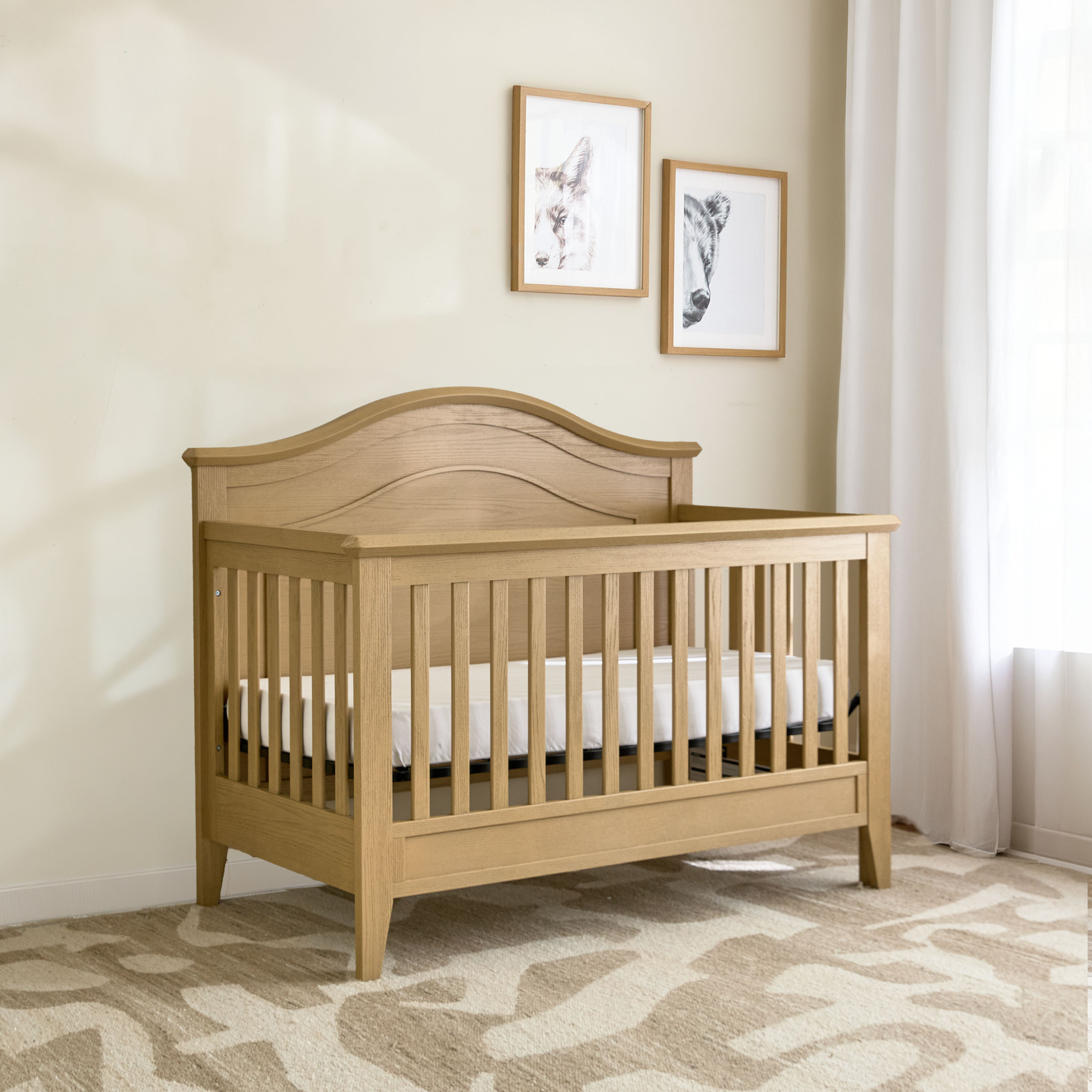 Giggles Atlas Crib with 2-in-1 Convertible Design and Adjustable Height (Up to 6 years)-baby-nursery-furniture-cribsandbeds-babycribs-image-5