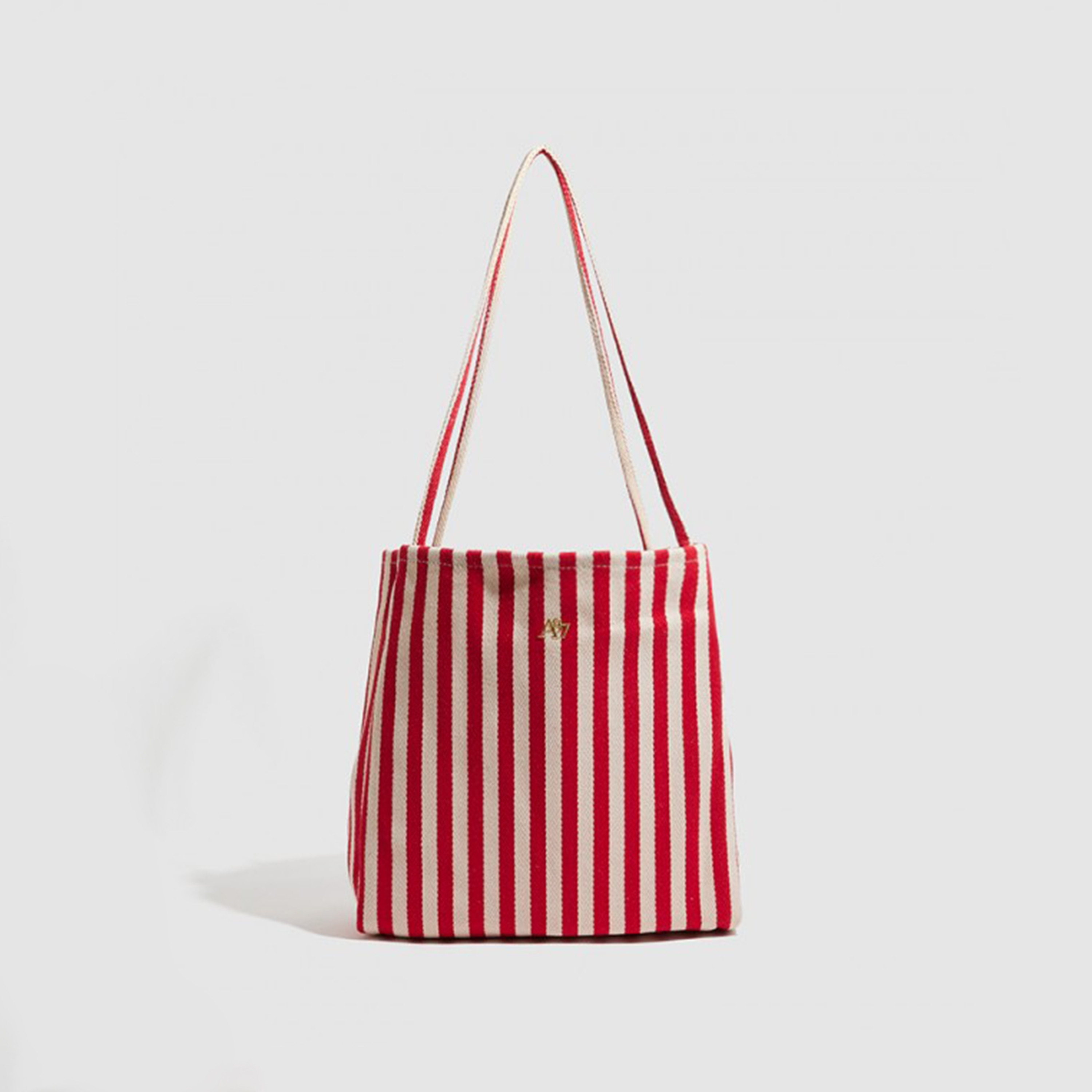 حقيبة يد مخططة بفتحة علوية من آيروبوستيل | 34 × 32 × 18 سم-women-bagsandwallets-handbags-image-1