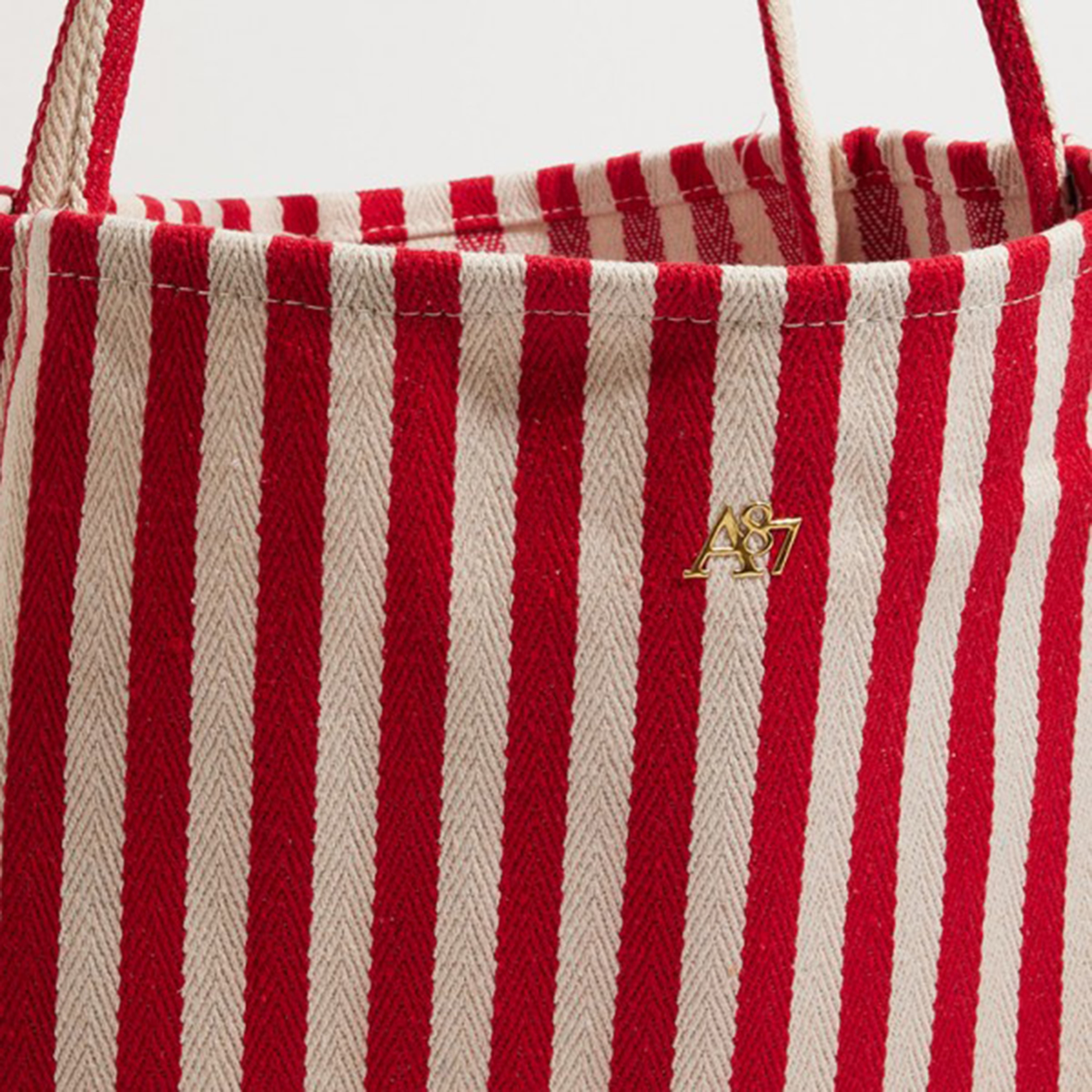 حقيبة يد مخططة بفتحة علوية من آيروبوستيل | 34 × 32 × 18 سم-women-bagsandwallets-handbags-image-3