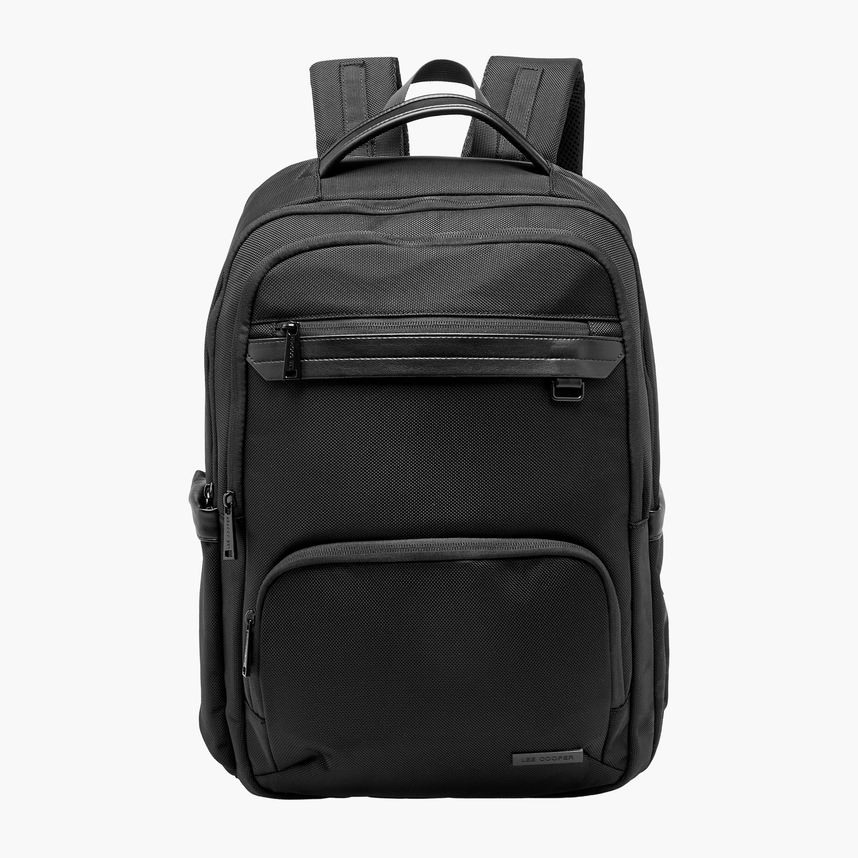 Lee Cooper Textured Backpack with Adjustable Shoulder Straps-women-bagsandwallets-backpacks-image-1