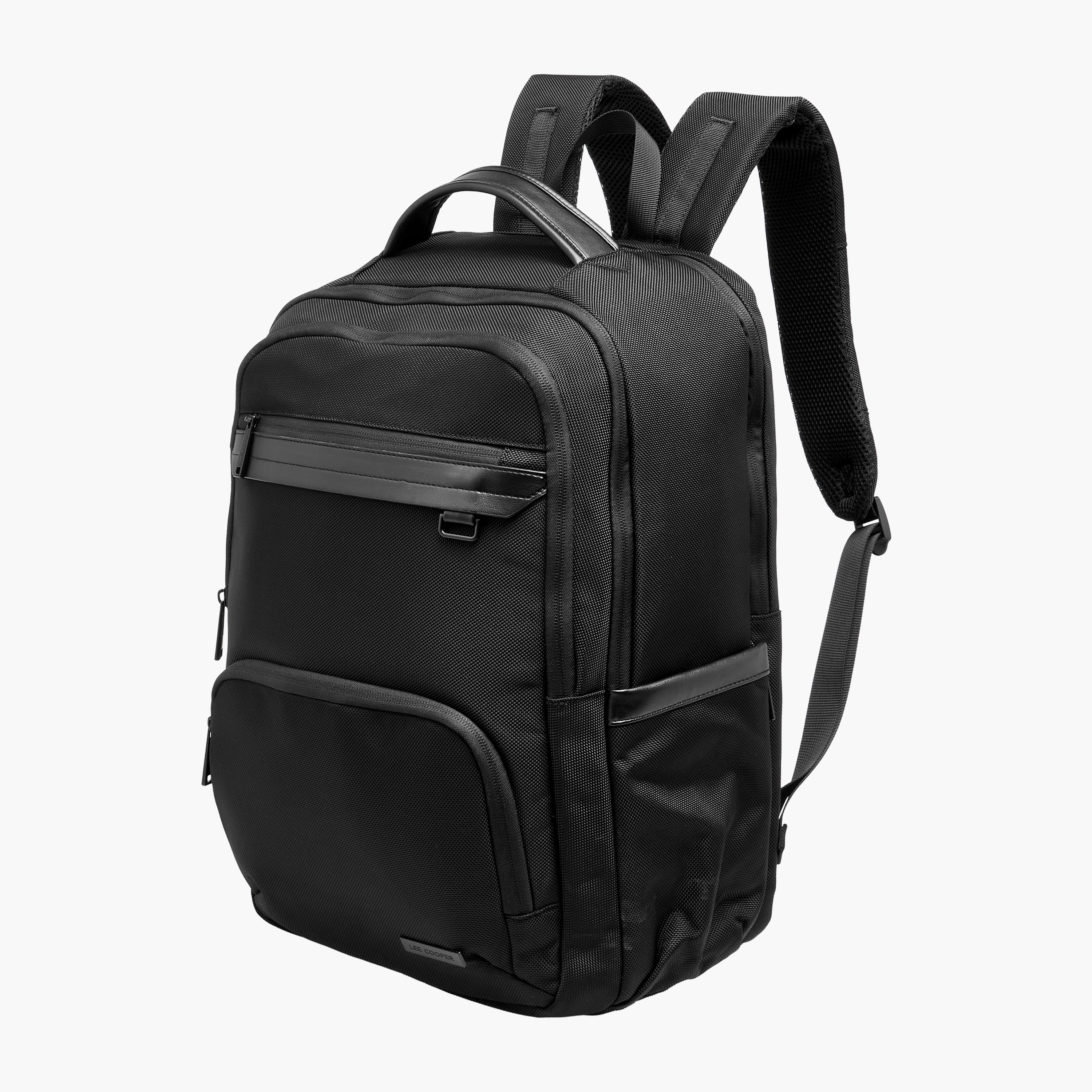 Lee Cooper Textured Backpack with Adjustable Shoulder Straps-women-bagsandwallets-backpacks-image-3