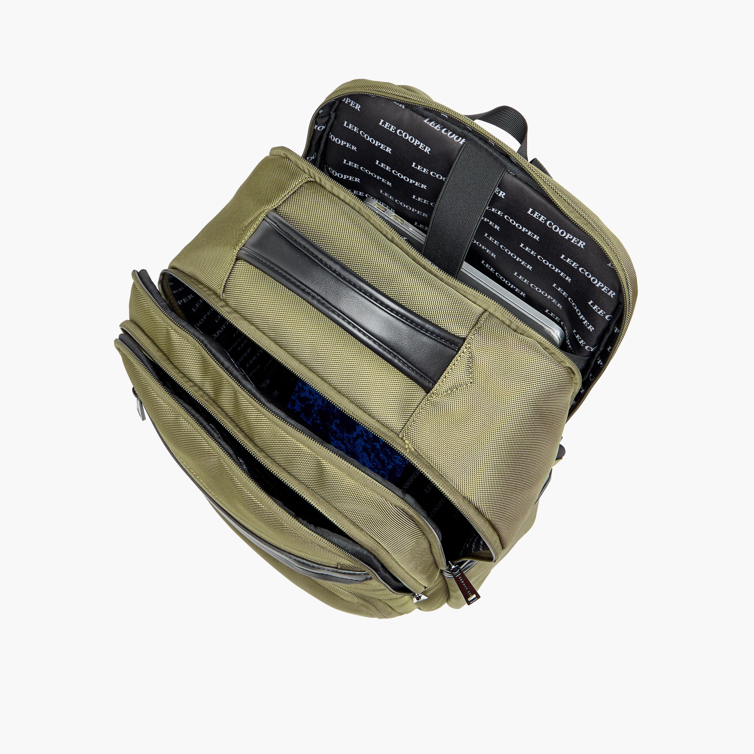 Lee Cooper Textured Backpack with Adjustable Shoulder Straps-women-bagsandwallets-backpacks-image-8