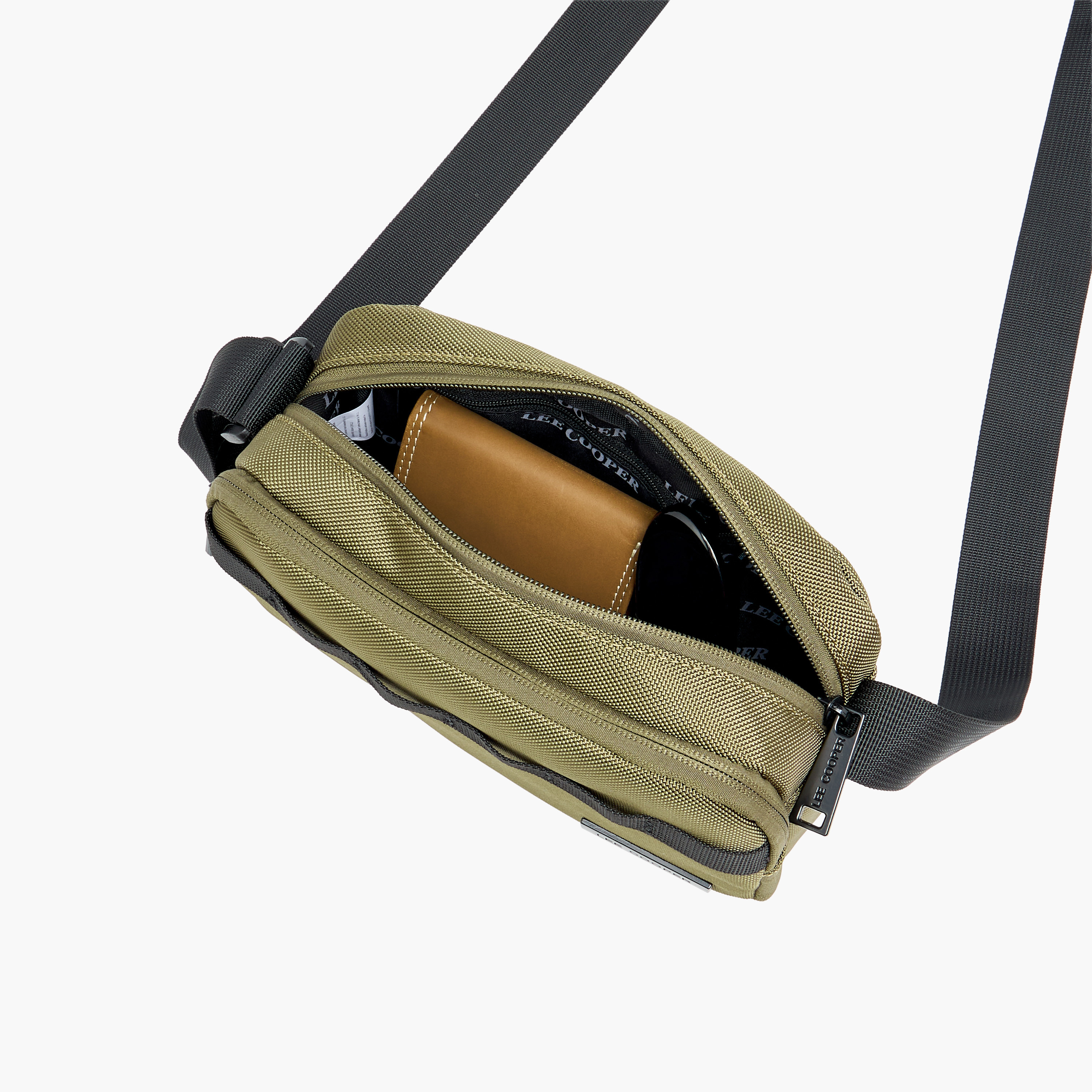 Lee Cooper Men Textured Crossbody Bag-men-bags-image-9