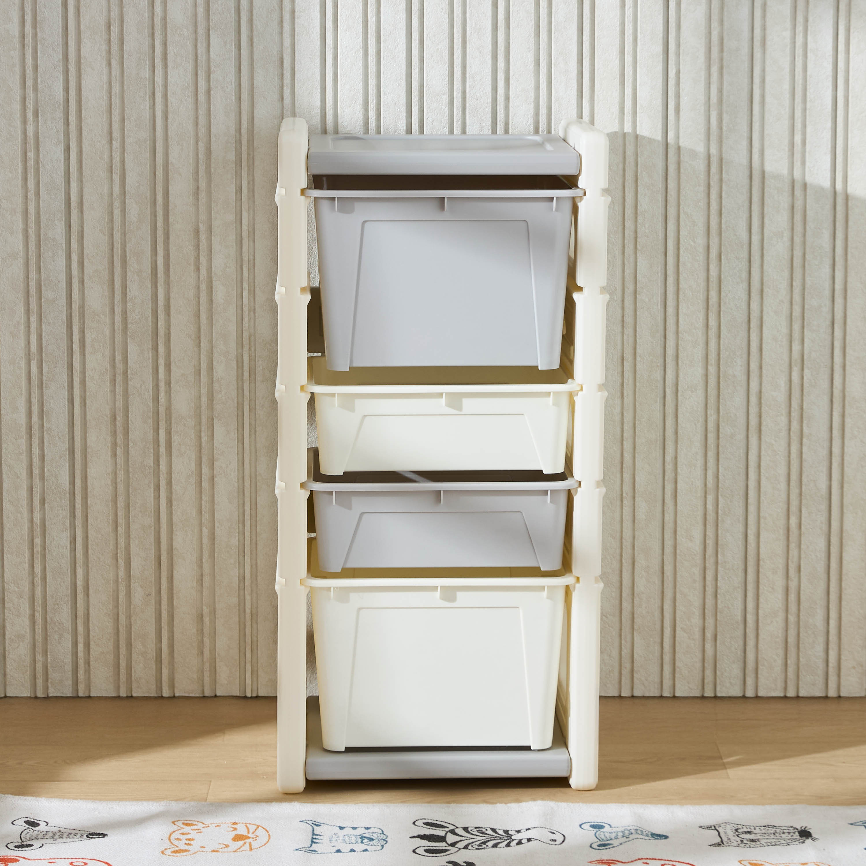 Little Bloomers Toy Storage Organiser with 4 Bins-baby-nursery-furniture-wardrobesandstorage-image-2
