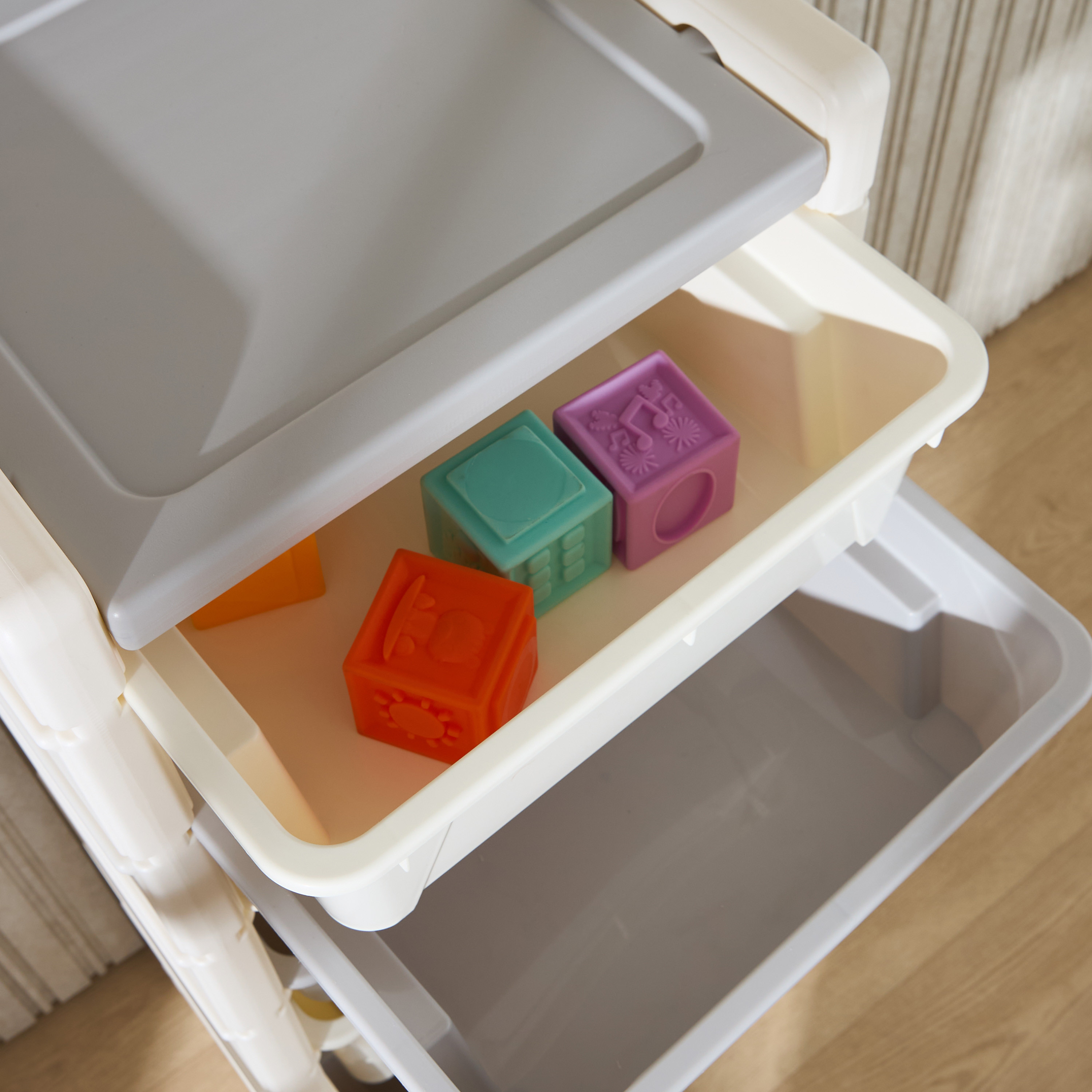 Little Bloomers Toy Storage Organiser with 6 Bins-baby-nursery-furniture-wardrobesandstorage-image-2