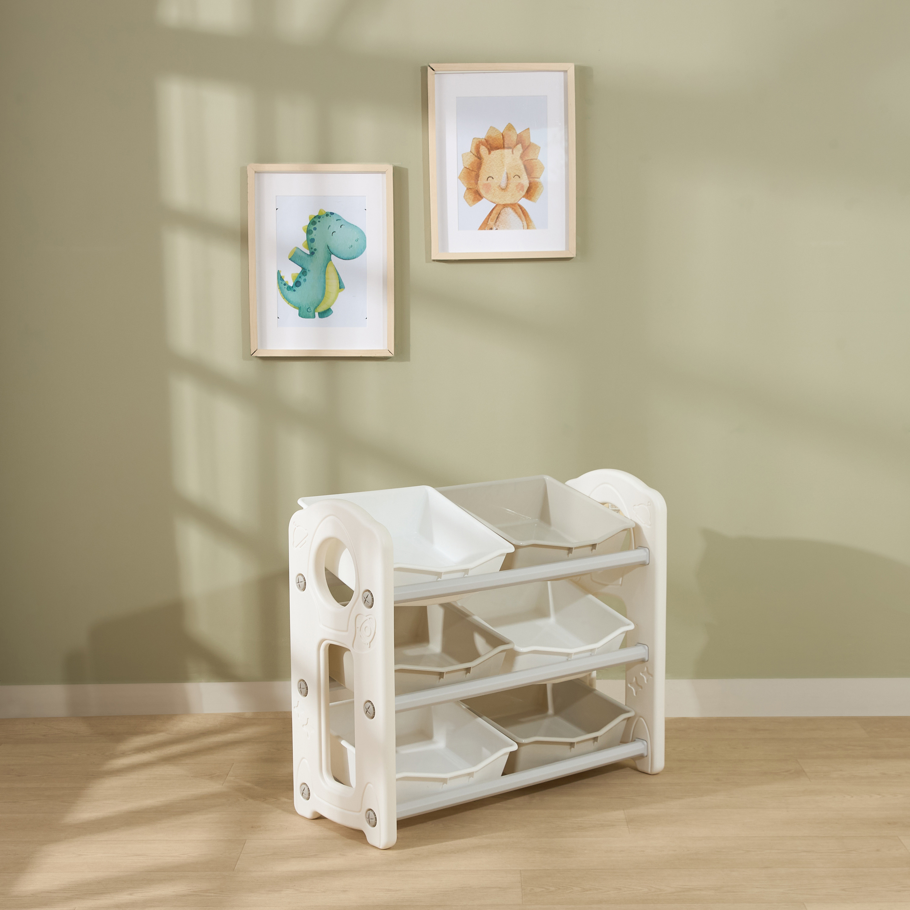 Little Bloomers Toy Storage Organiser with 6 Bins-baby-nursery-furniture-wardrobesandstorage-image-3