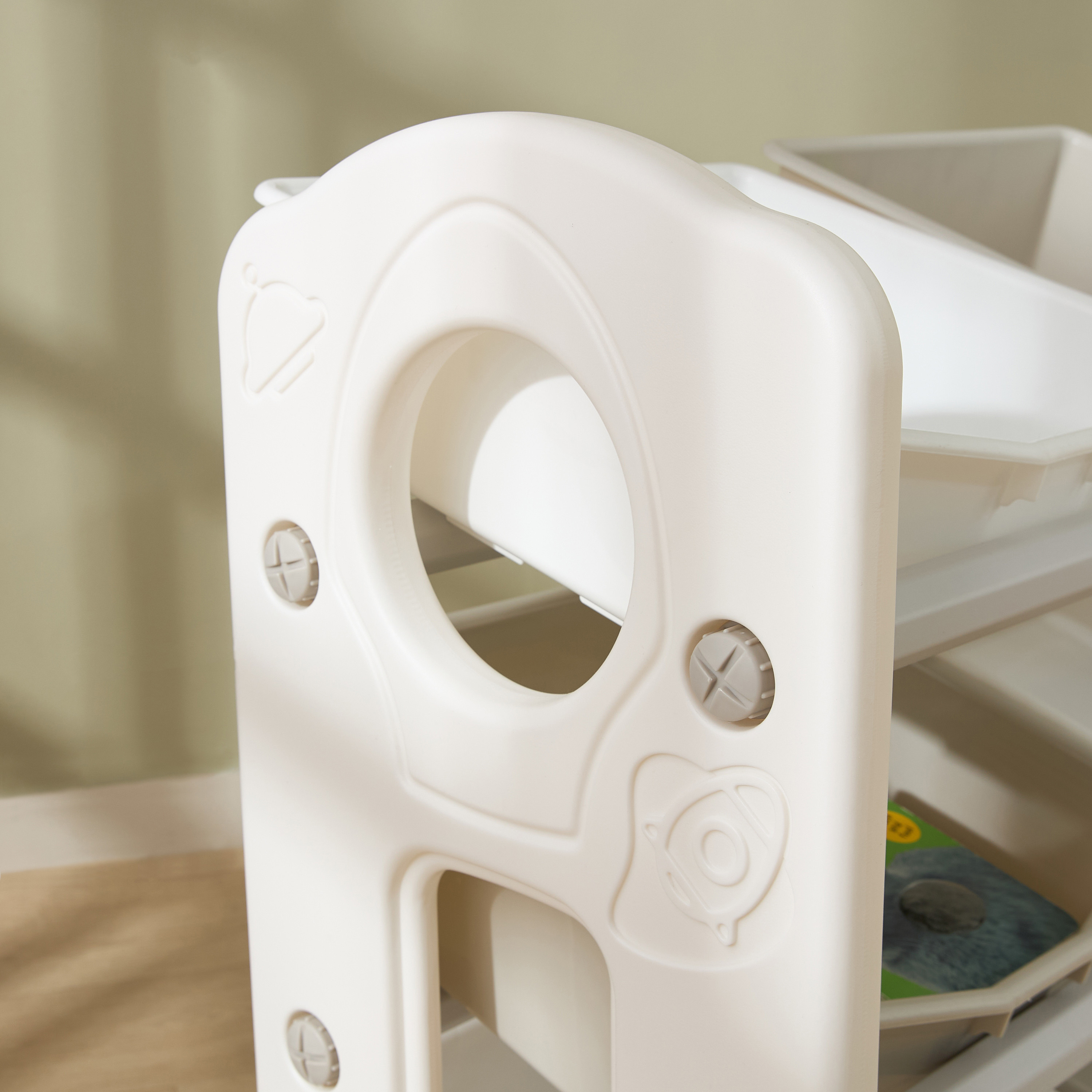 Little Bloomers Toy Storage Organiser with 6 Bins-baby-nursery-furniture-wardrobesandstorage-image-5