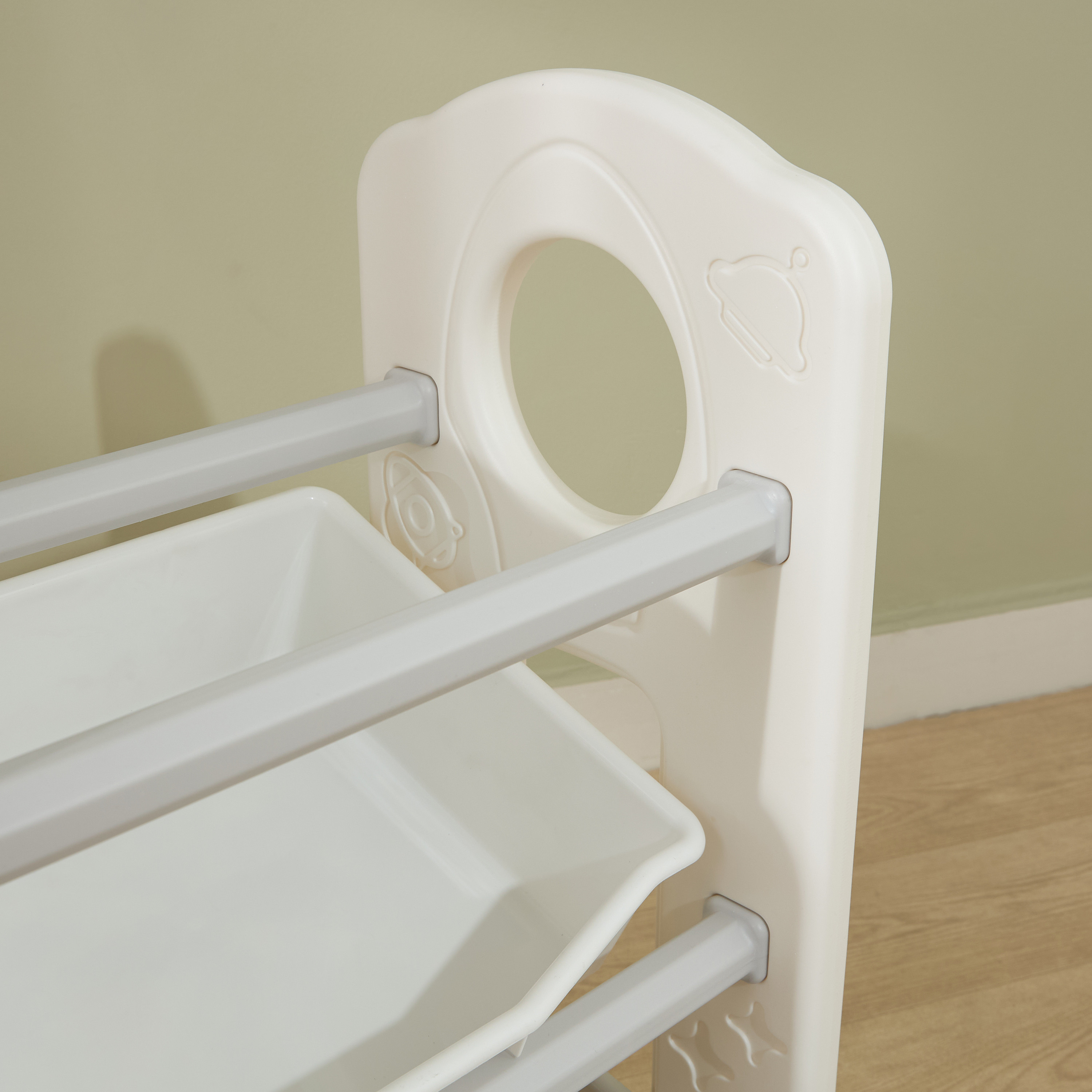 Little Bloomers Toy Storage Organiser with 6 Bins-baby-nursery-furniture-wardrobesandstorage-image-6