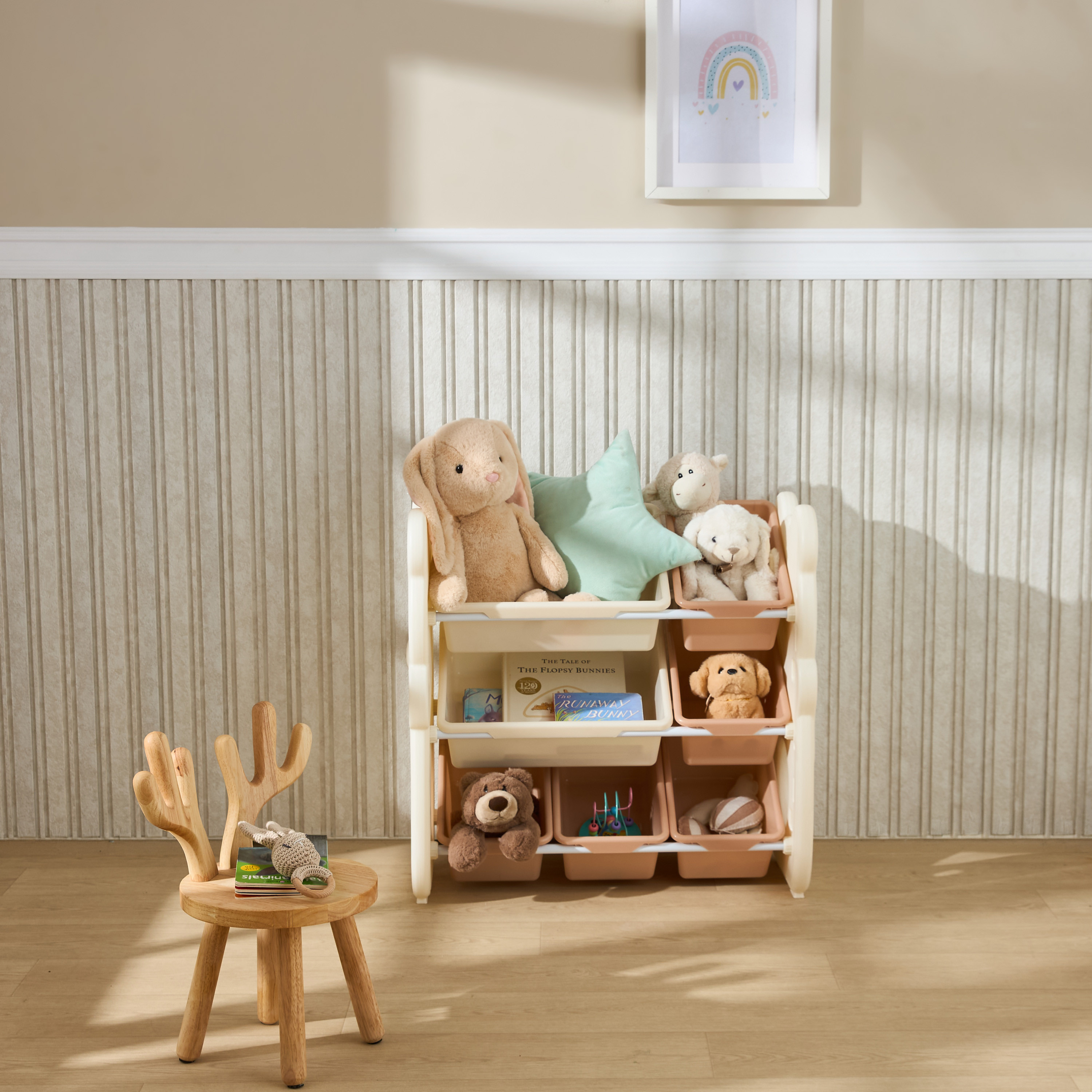 منظم تخزين ألعاب بصناديق مفتوحة 45×35×66 سم من ليتل بلومرز-baby-nursery-furniture-wardrobesandstorage-image-1