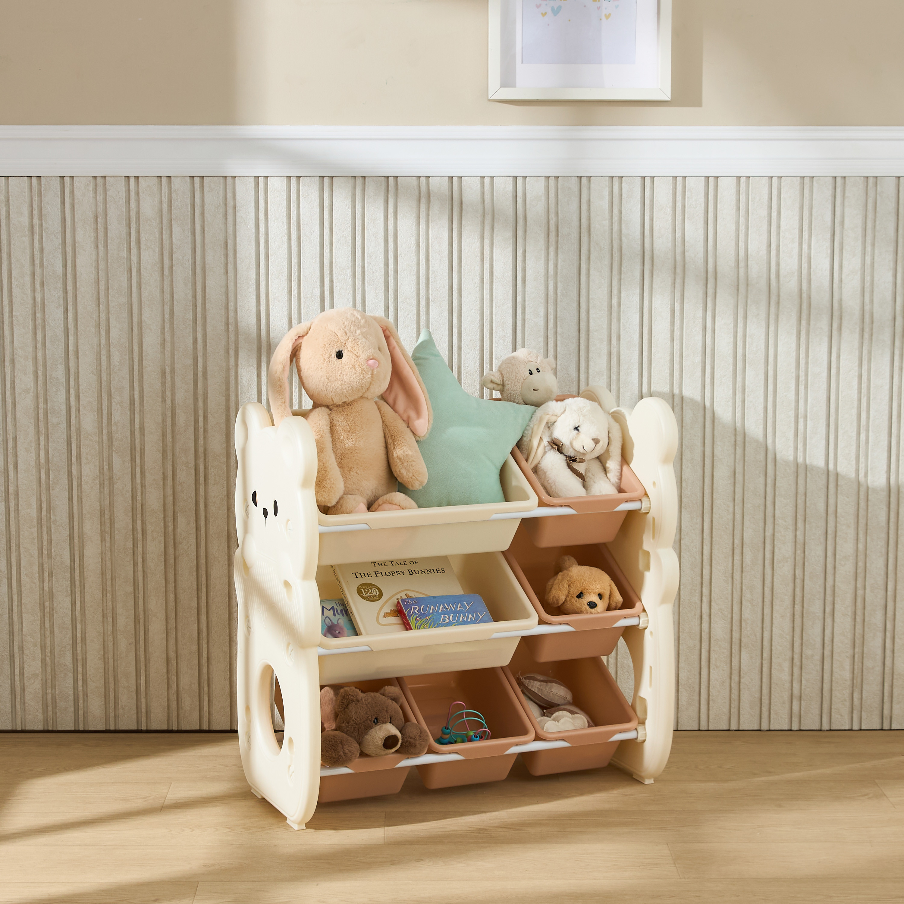 منظم تخزين ألعاب بصناديق مفتوحة 45×35×66 سم من ليتل بلومرز-baby-nursery-furniture-wardrobesandstorage-image-2