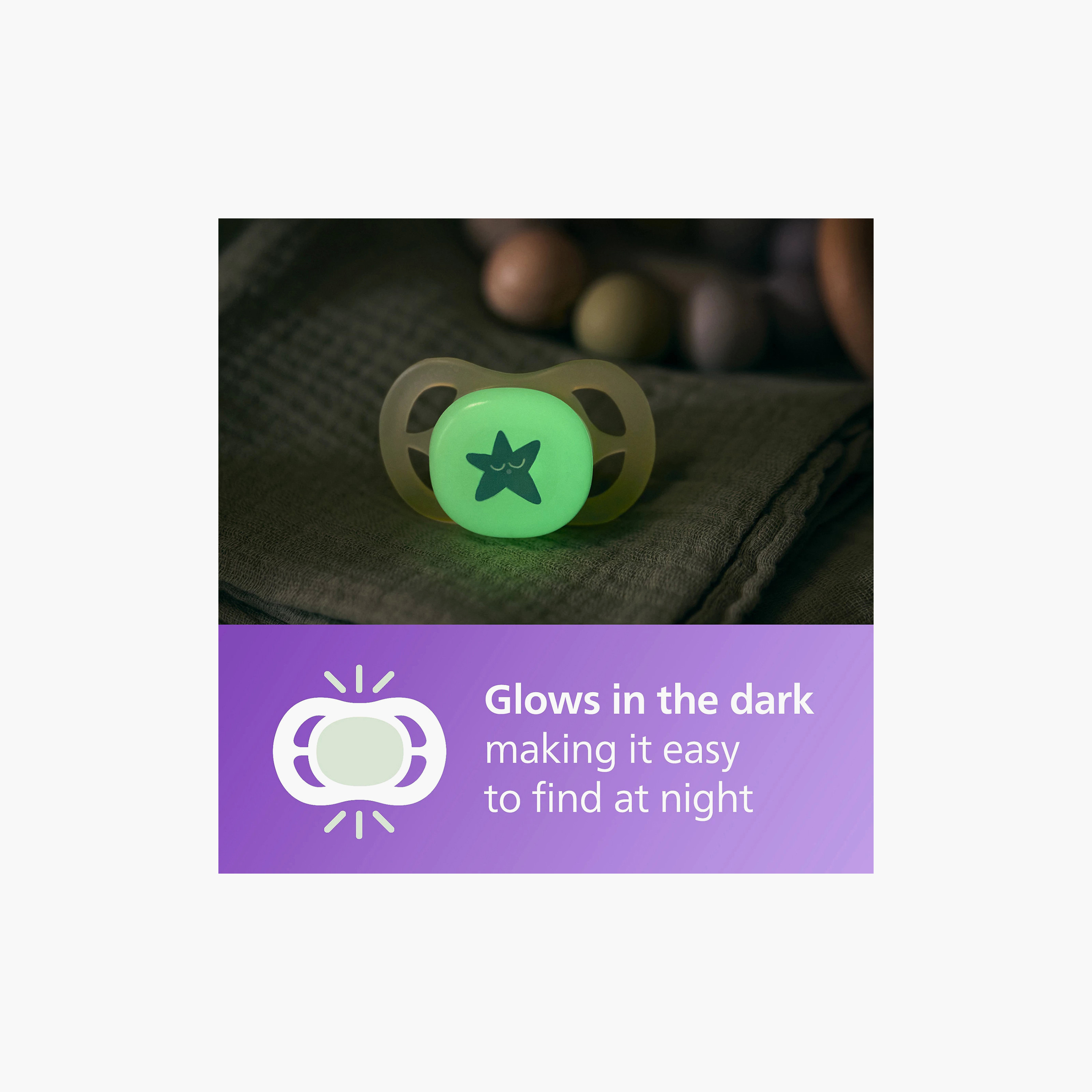 طقم لهاية ألترا ستارت نايت تايم بغطاء مضيء في الظلام قطعتين، من 0–2 شهر من فيليبس أفينت-baby-feeding-pacifiers-image-5