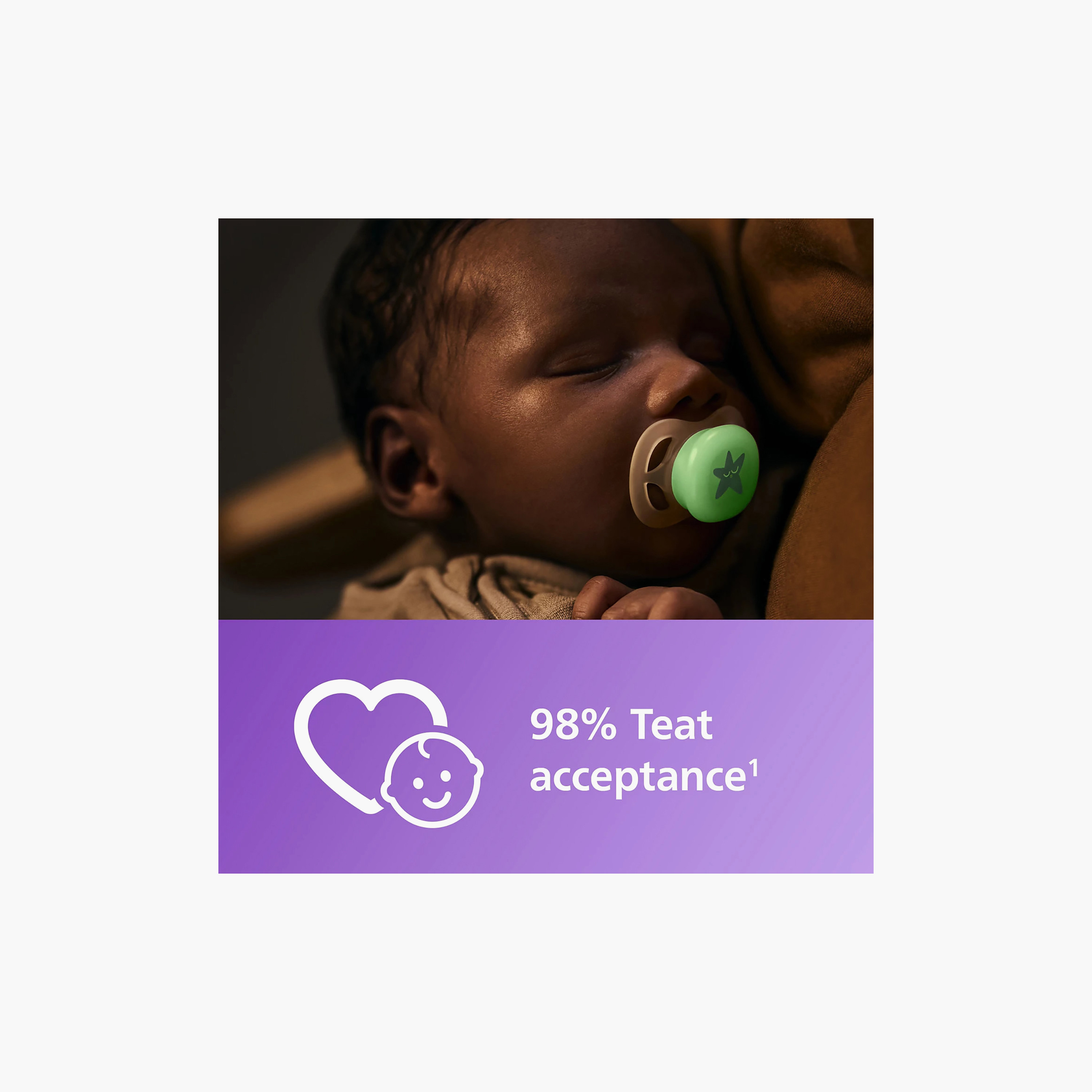 طقم لهاية ألترا ستارت نايت تايم بغطاء مضيء في الظلام قطعتين، من 0–2 شهر من فيليبس أفينت-baby-feeding-pacifiers-image-4