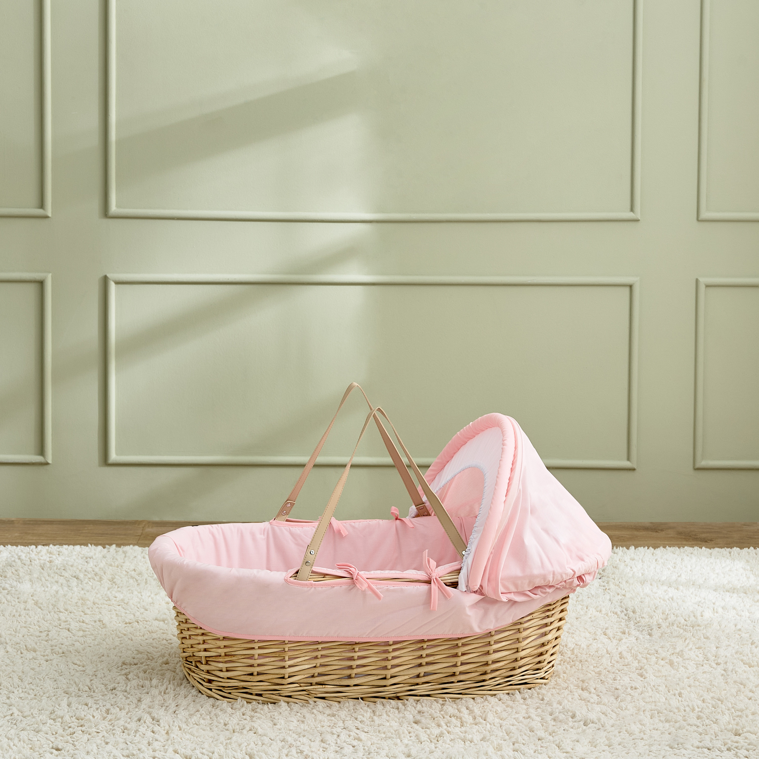 Juniors Eddie Baby Moses Basket with Sun Canopy, Up to 6 months-baby-nursery-furniture-mosesbaskets-image-3