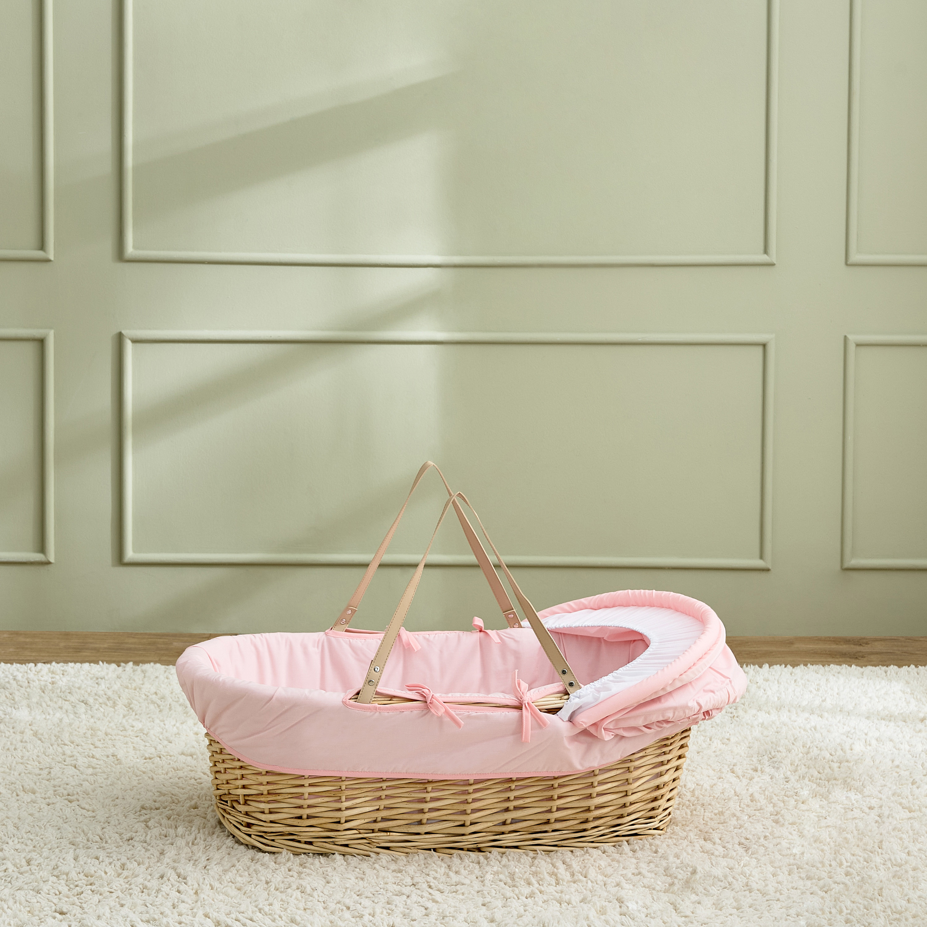 Juniors Eddie Baby Moses Basket with Sun Canopy, Up to 6 months-baby-nursery-furniture-mosesbaskets-image-4