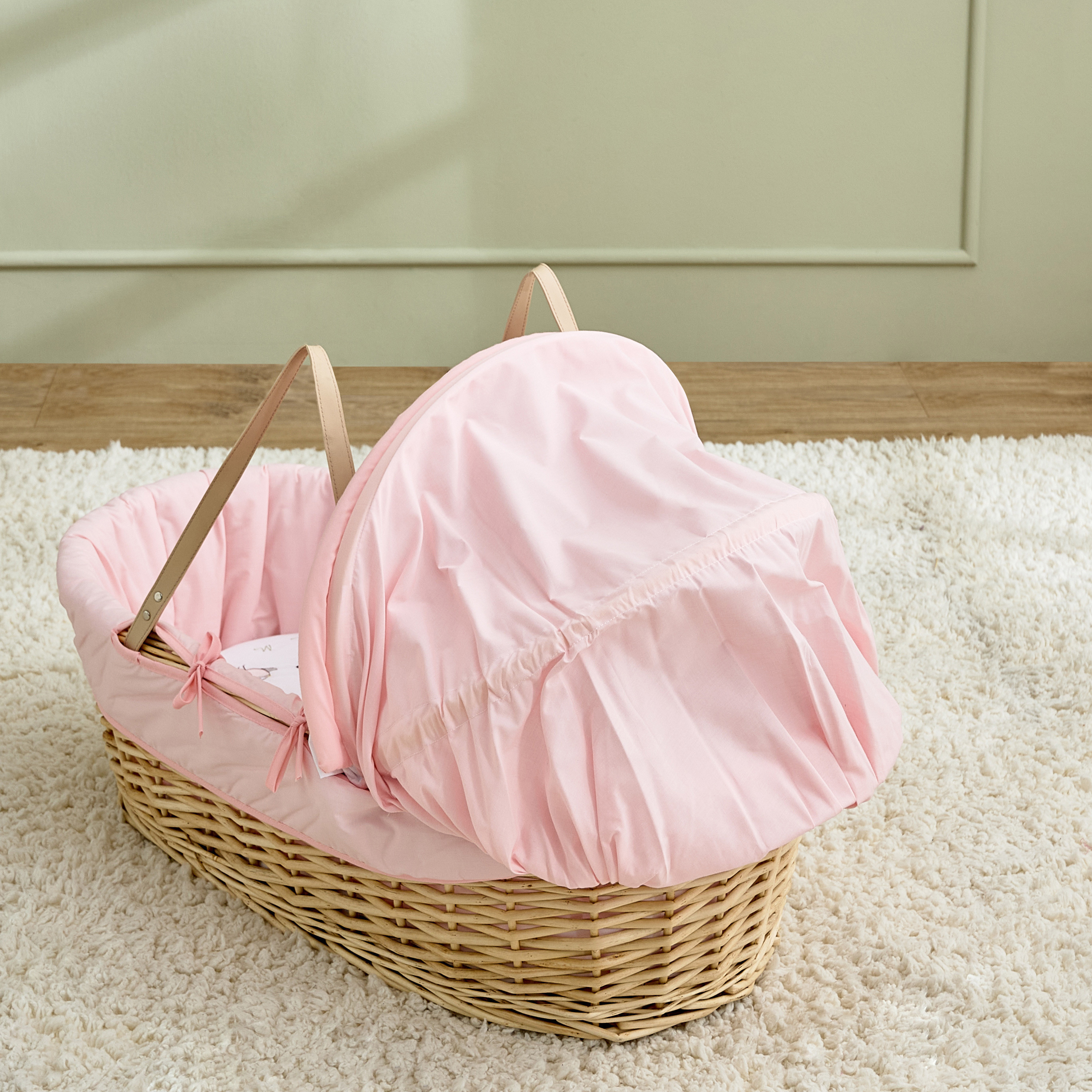 Juniors Eddie Baby Moses Basket with Sun Canopy, Up to 6 months-baby-nursery-furniture-mosesbaskets-image-6