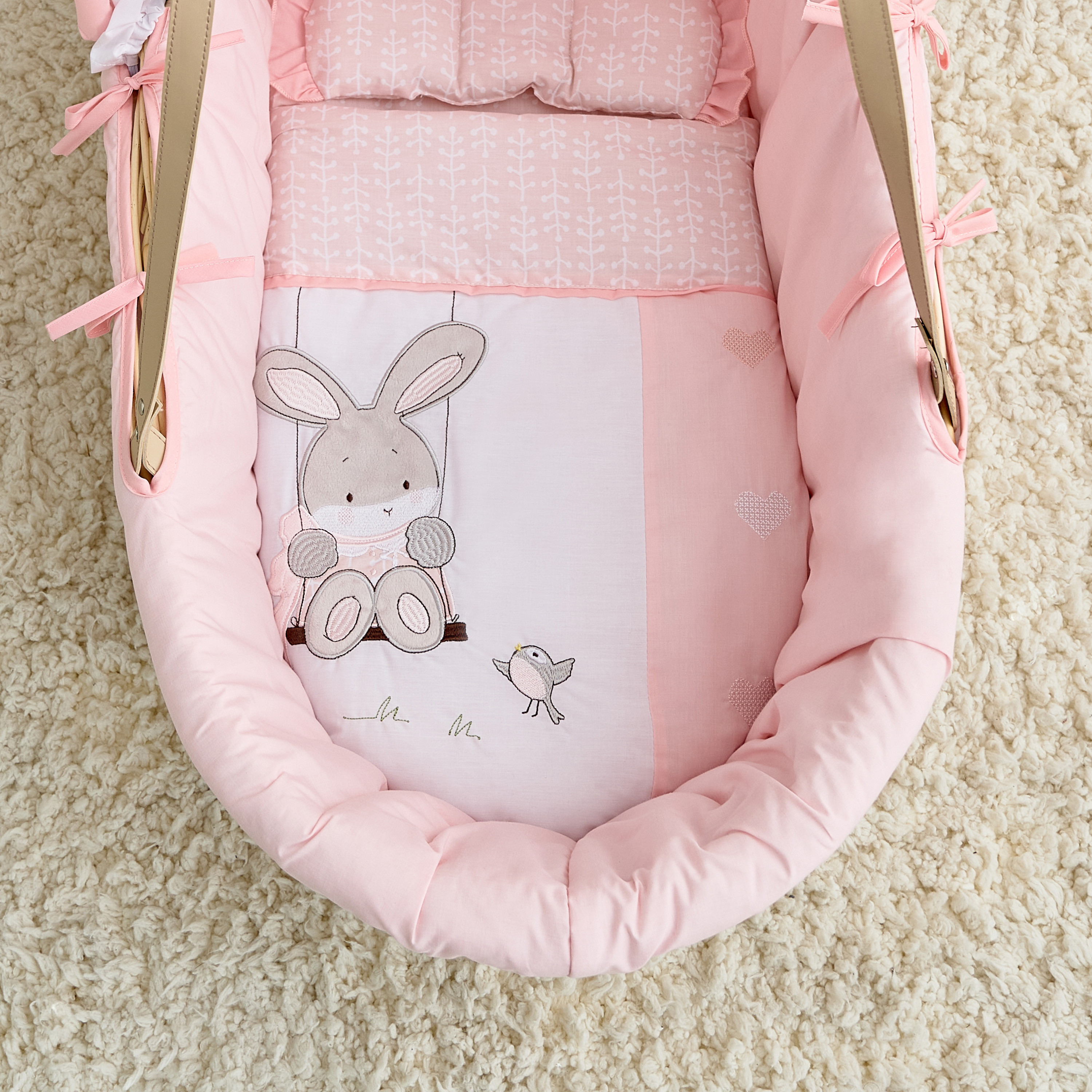 Juniors Eddie Baby Moses Basket with Sun Canopy, Up to 6 months-baby-nursery-furniture-mosesbaskets-image-8