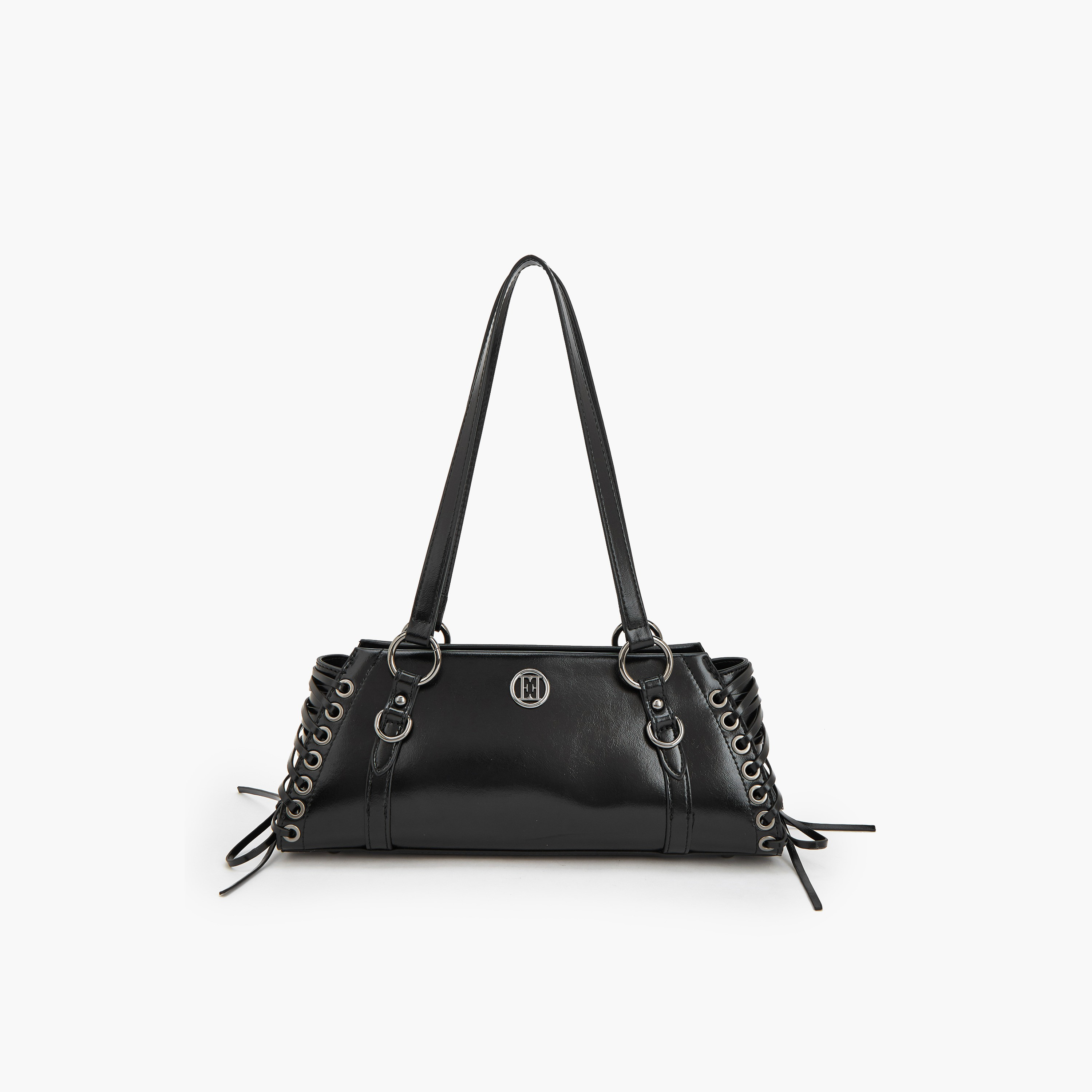 شنطة كتف بمقابض مزدوجة وتفاصيل دانتيل من إيل-women-bagsandwallets-handbags-image-1