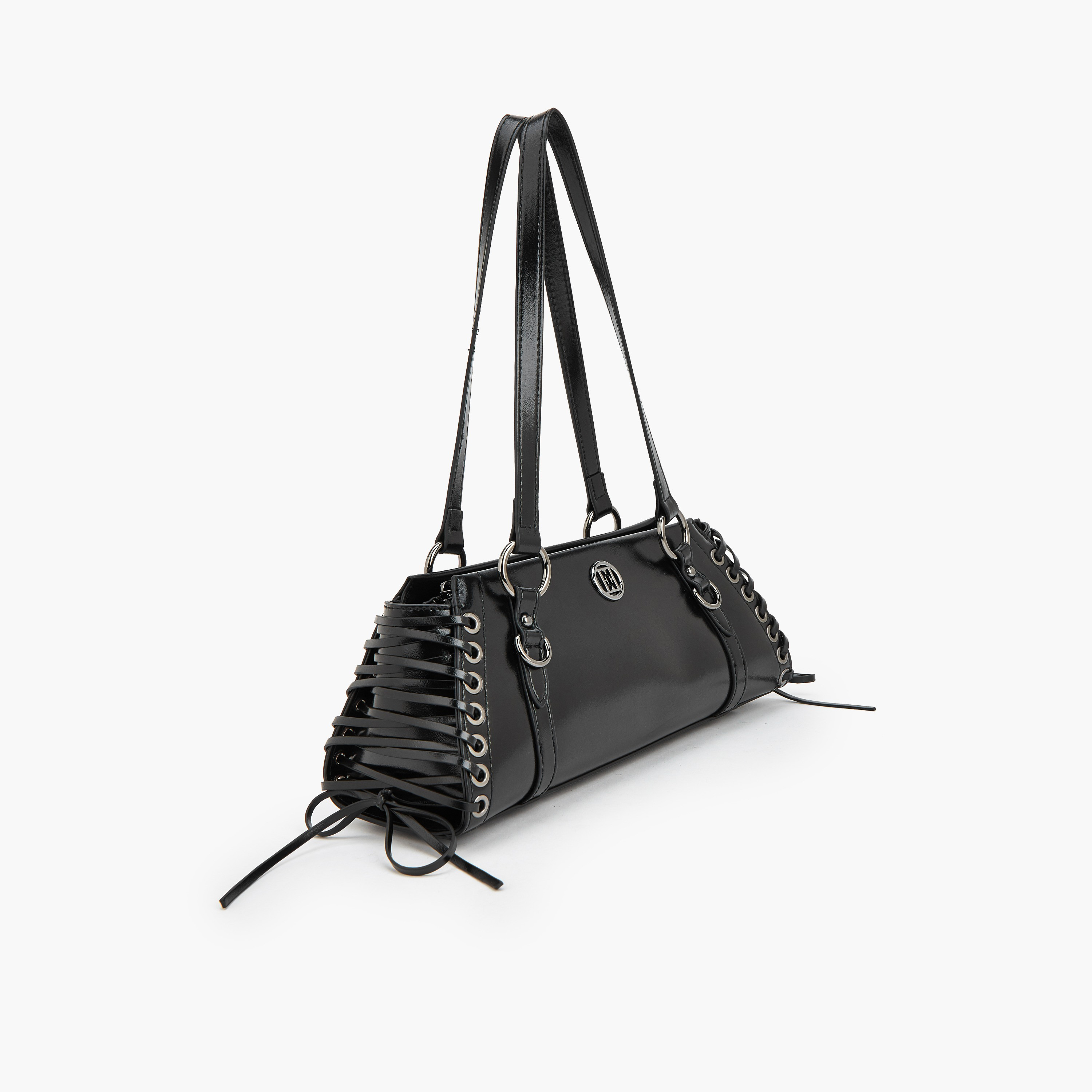 شنطة كتف بمقابض مزدوجة وتفاصيل دانتيل من إيل-women-bagsandwallets-handbags-image-2